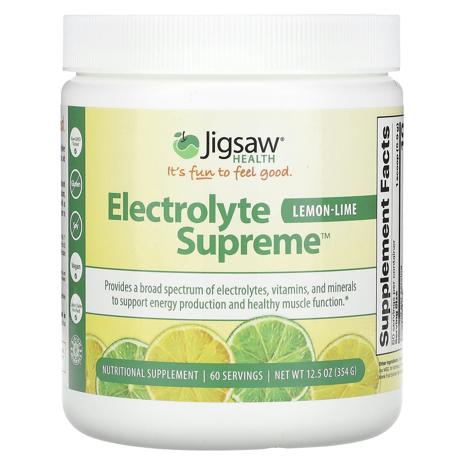 Jigsaw Health Electrolyte Supreme лимон и лайм 354 г 125 унции 8590₽