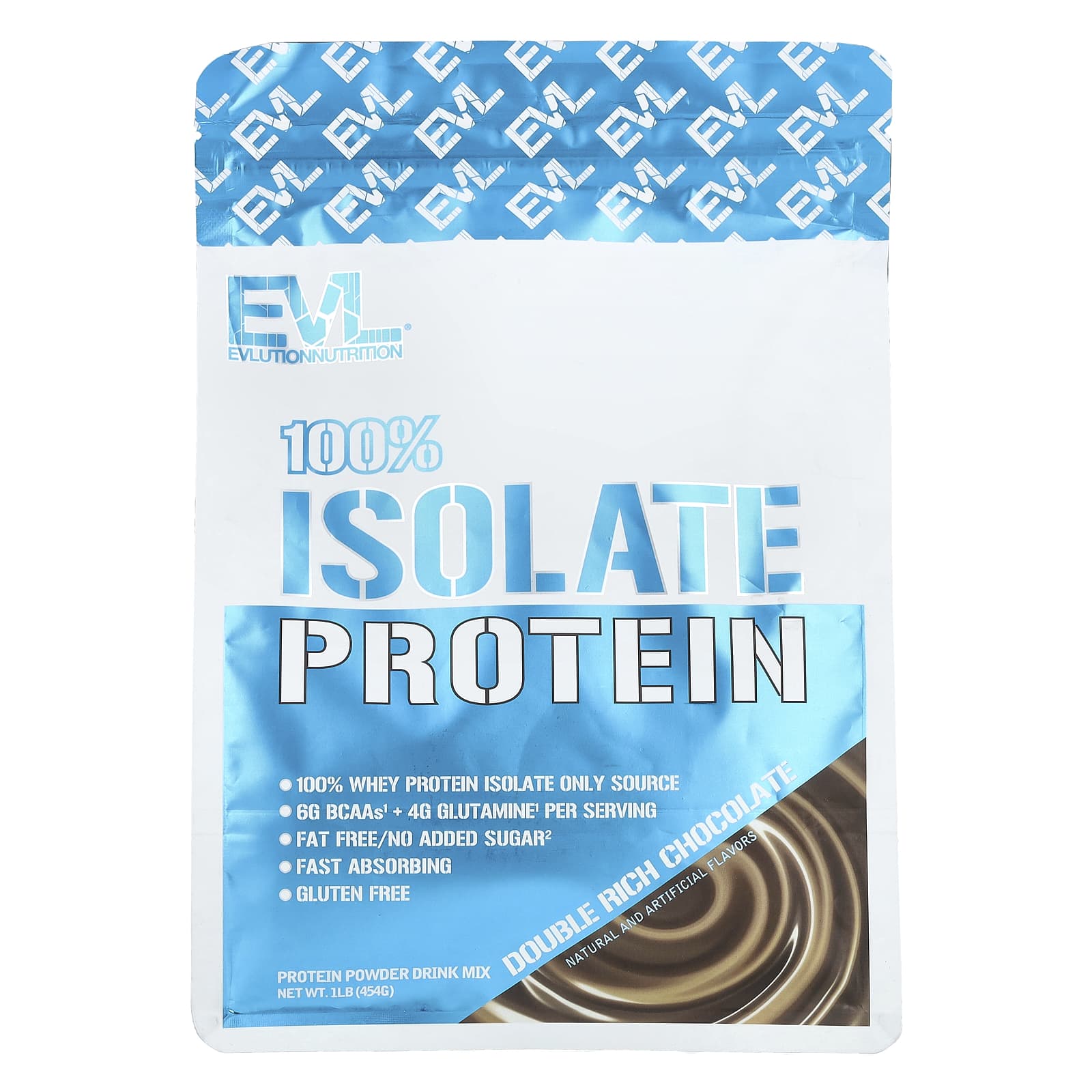 EVLution Nutrition 100 изолят протеина шоколад двойной насыщенности 454 г 1 фунт 3990₽