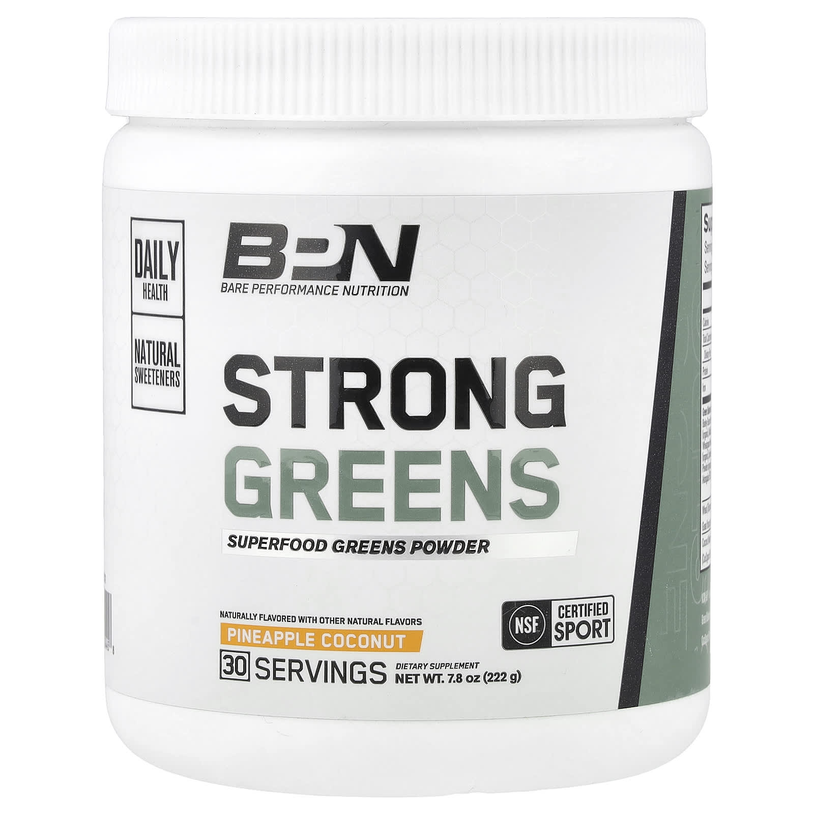 BPN, Strong Greens, порошок из суперпродуктов, ананас и кокос, 218 г (7,7 унции)