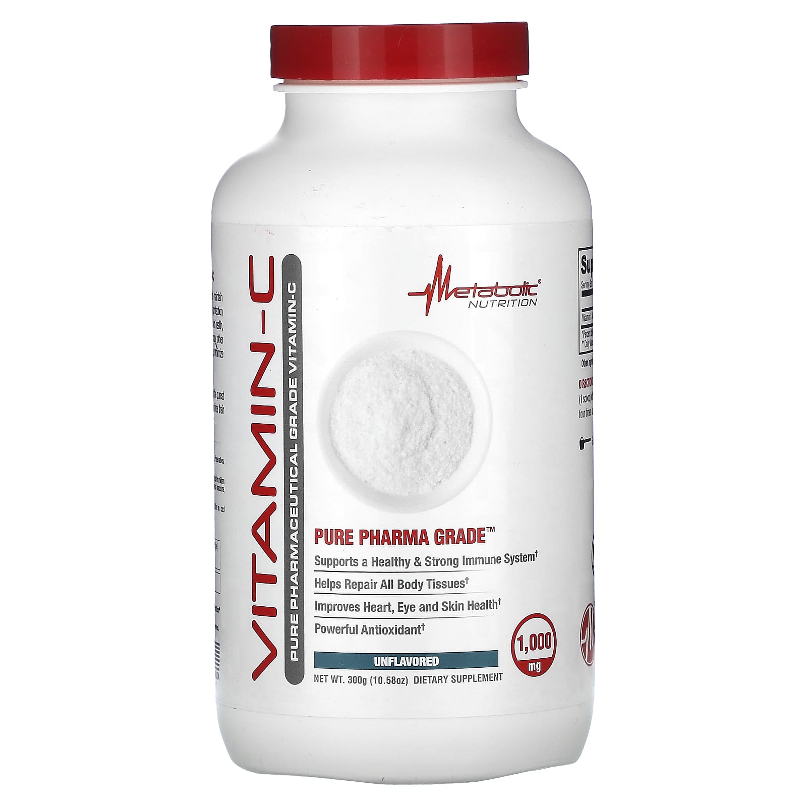 Metabolic Nutrition Витамин C без добавок 1000 мг 300 г 1058 унции 3790₽