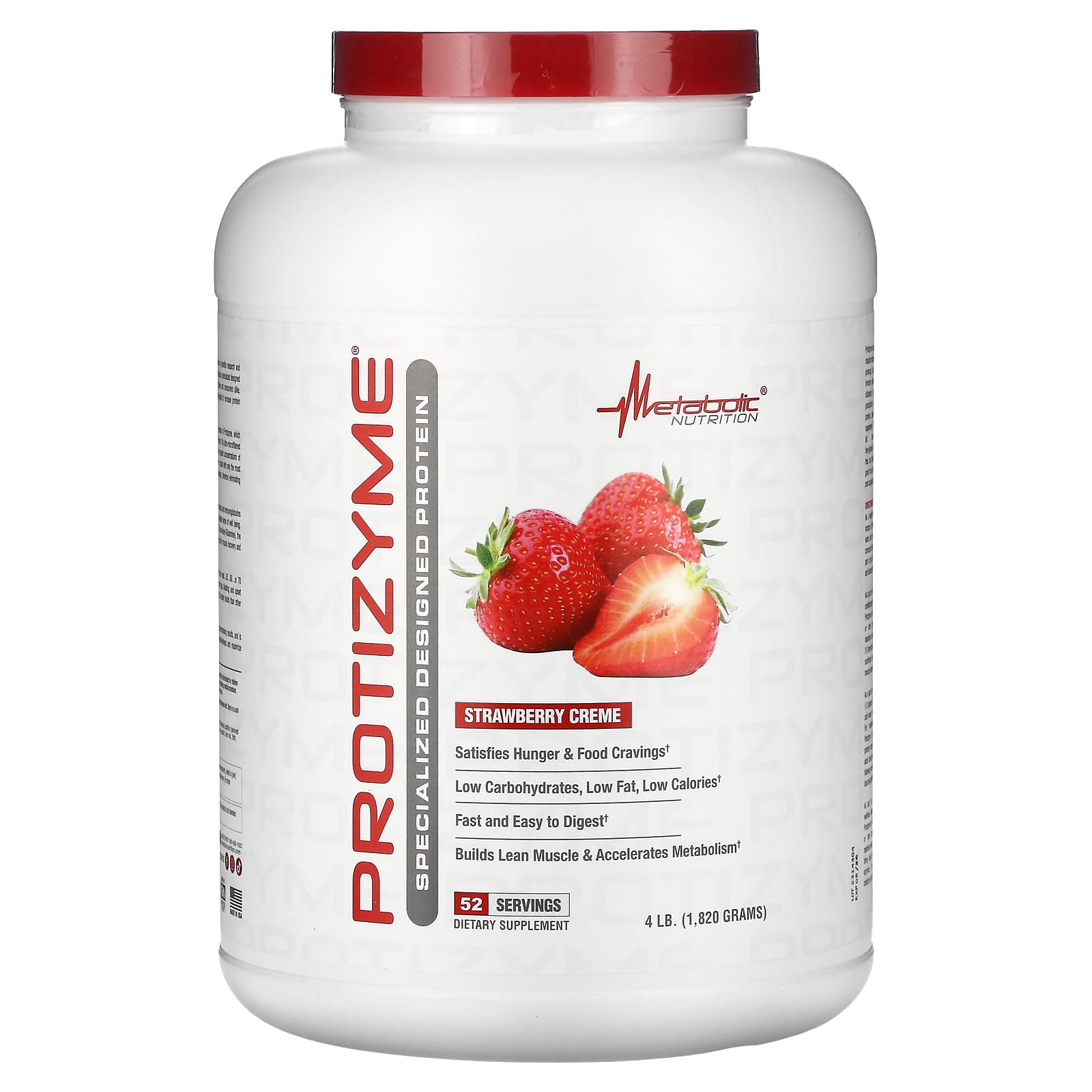 Metabolic Nutrition Protizyme Specialized Designed Protein клубничный крем 1820 г 4 фунта 17090₽