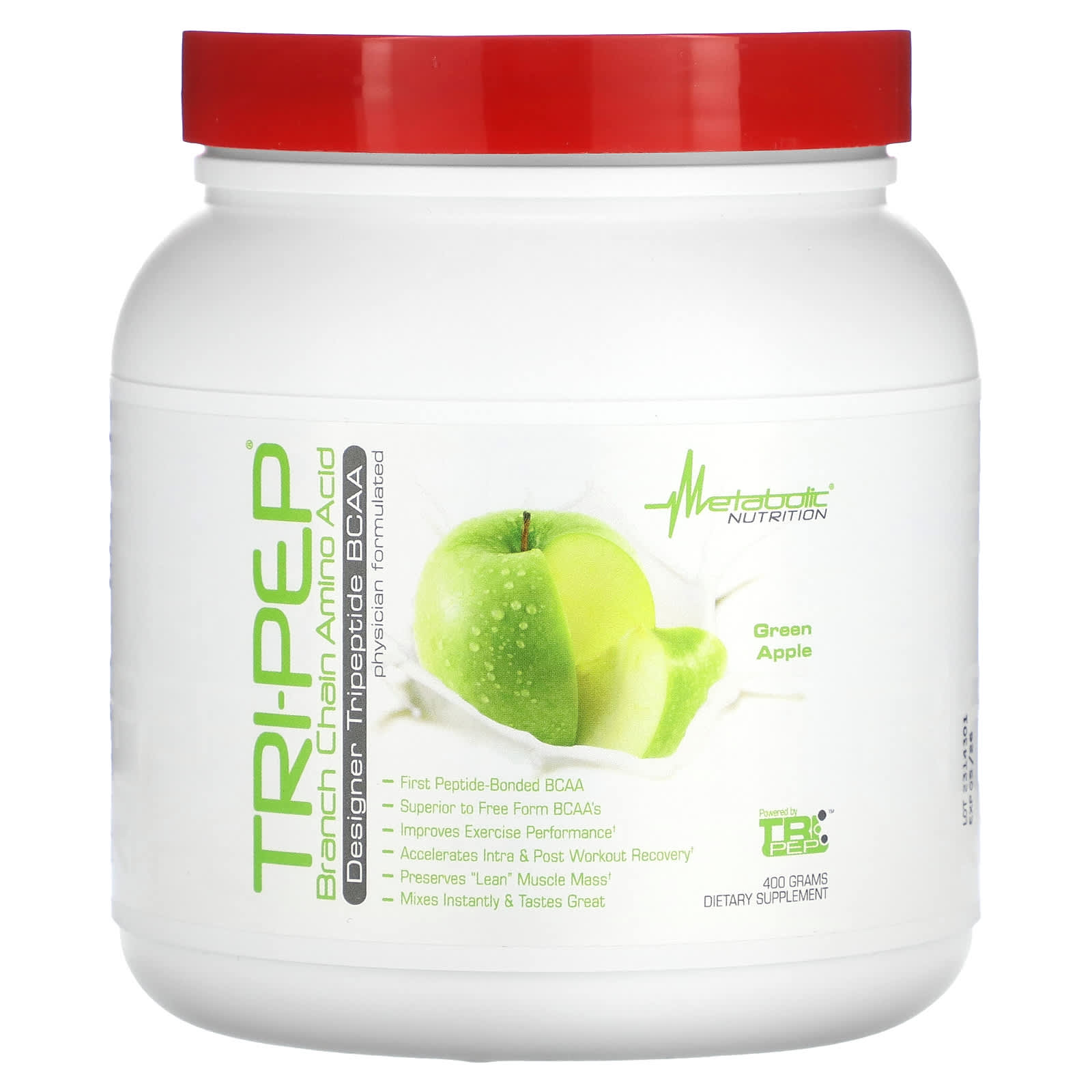 Metabolic Nutrition Tri-Pep аминокислота с разветвленной цепью зеленое яблоко 400 г 141 унции 6690₽