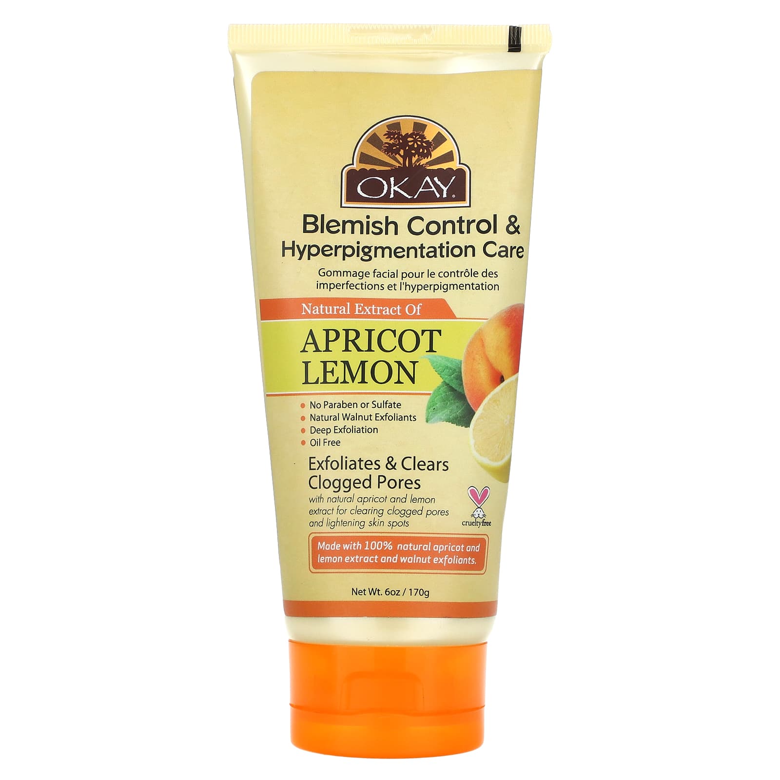 Okay Pure Naturals Абрикос и лимон 170 г 6 унций 1790₽