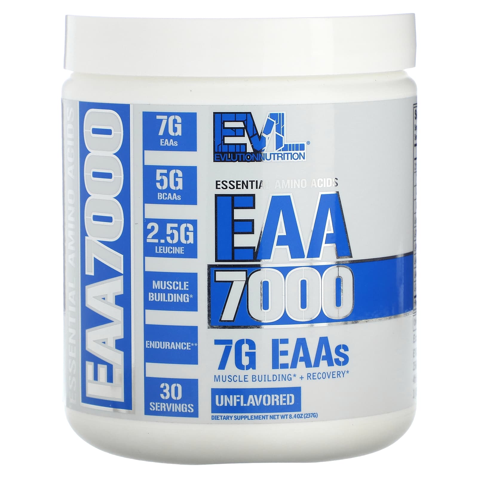 EVLution Nutrition EAA 7000 незаменимые аминокислоты без добавок 237 г 84 унции 2590₽