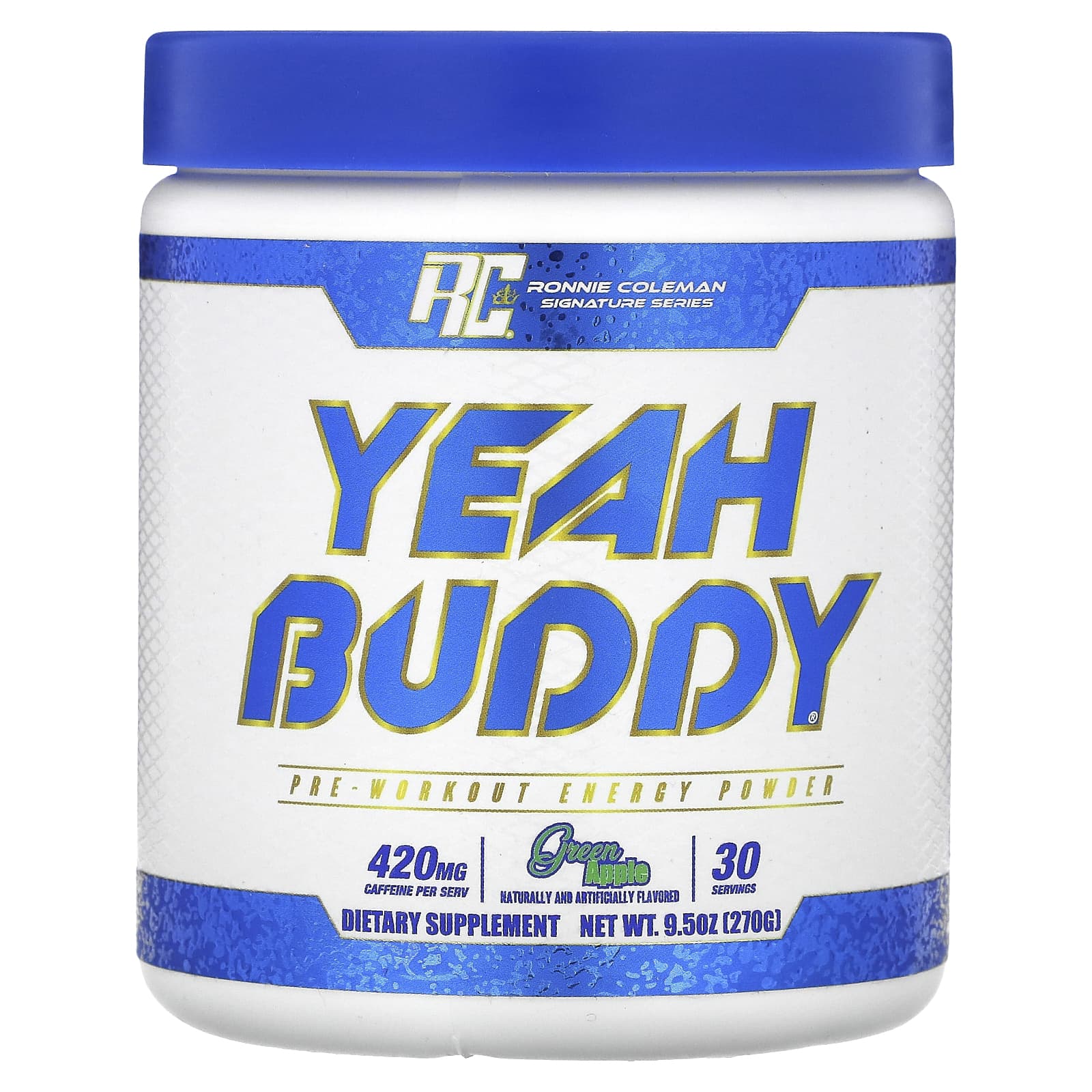 Ronnie Coleman Signature Series Yeah Buddy энергетический порошок перед тренировкой зеленое яблоко 270 г 95 унции 5090₽