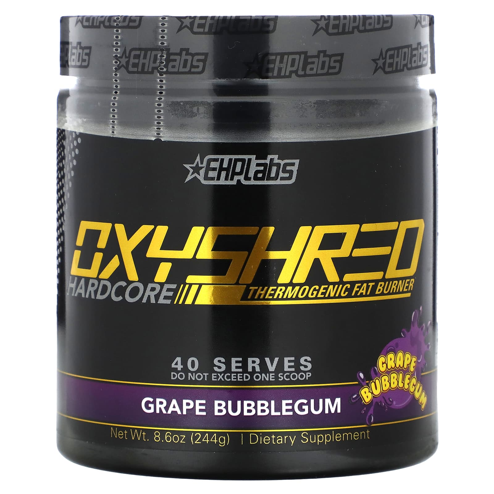 EHPlabs Oxyshred Hardcore Thermogenic Fat Burner виноградная жвачка 244 г 86 унции 11390₽