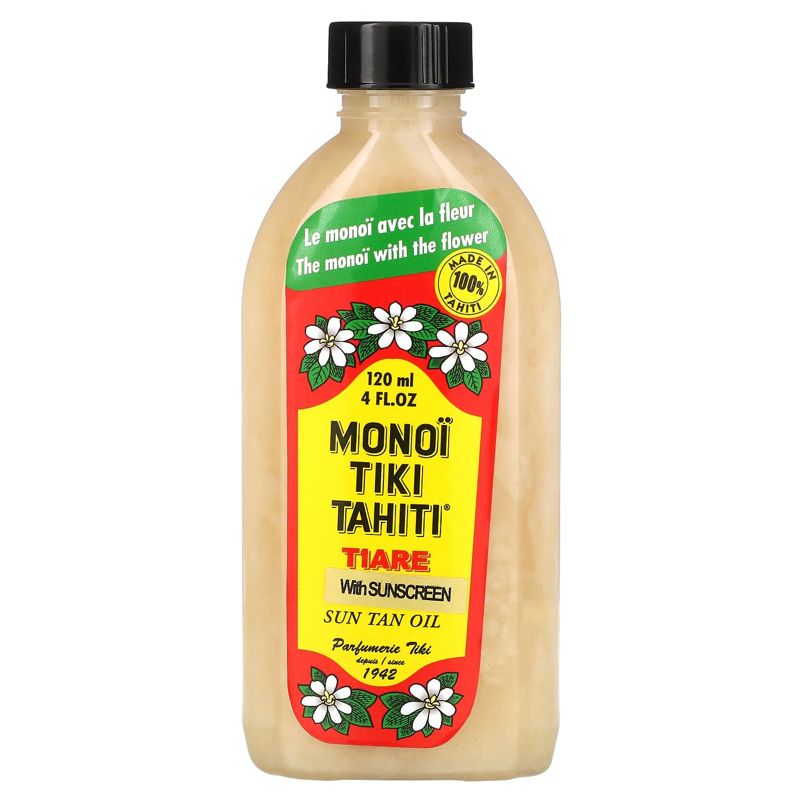 Monoi Tiare Tahiti, солнцезащитное масло для загара, SPF 3, 120 мл (4 жидк. унции)