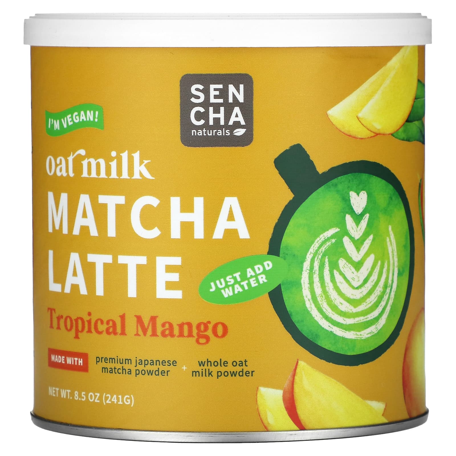 Sencha Naturals Овсяное молоко латте матча тропическое манго 241 г 85 унции 1890₽