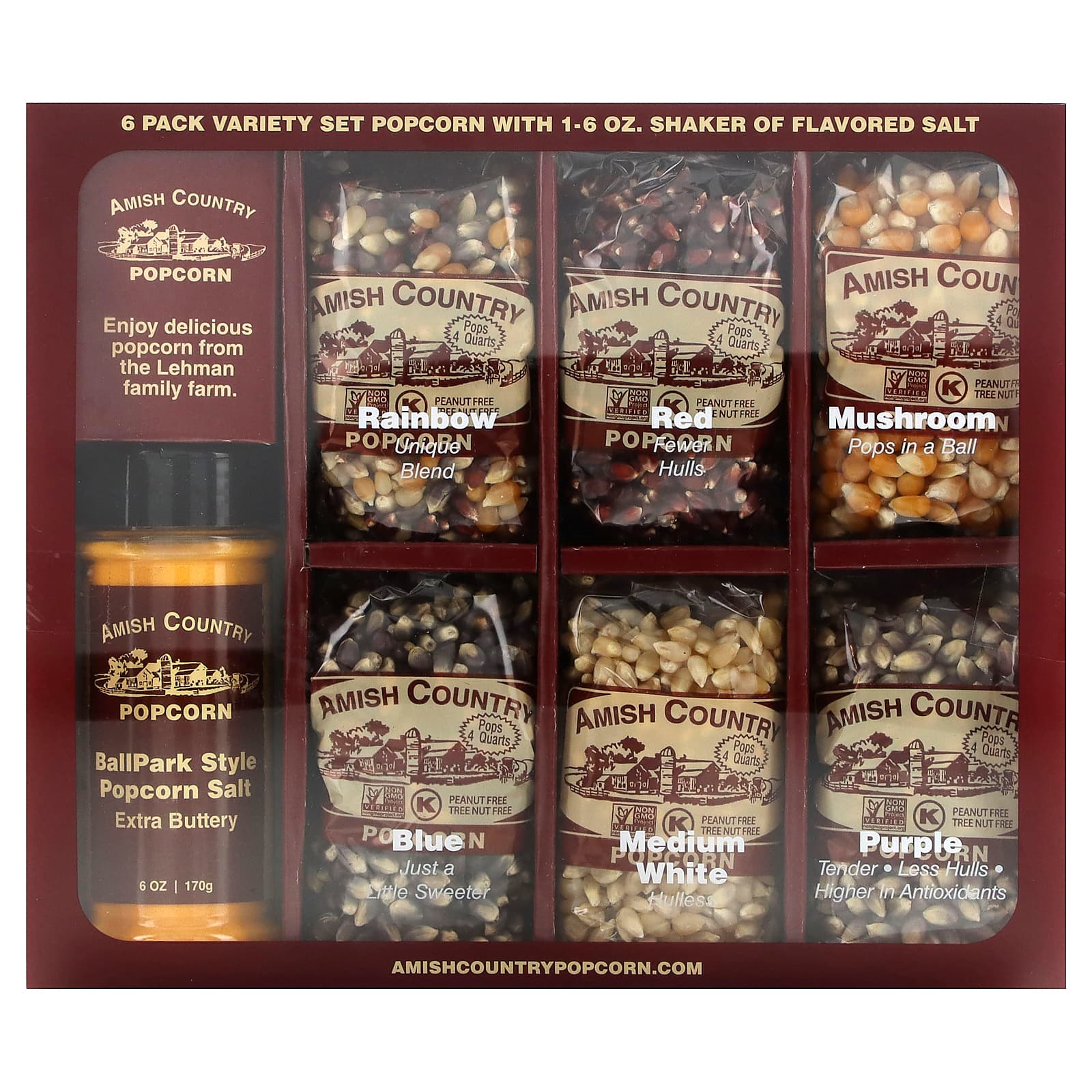 Amish Country Popcorn Ассорти из попкорна с шейкером 7 шт 3790₽