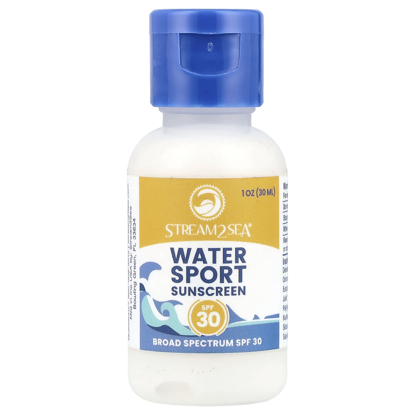 Stream2Sea, Солнцезащитное средство, спорт, SPF 30, 30 мл (1 жидк. Унция)