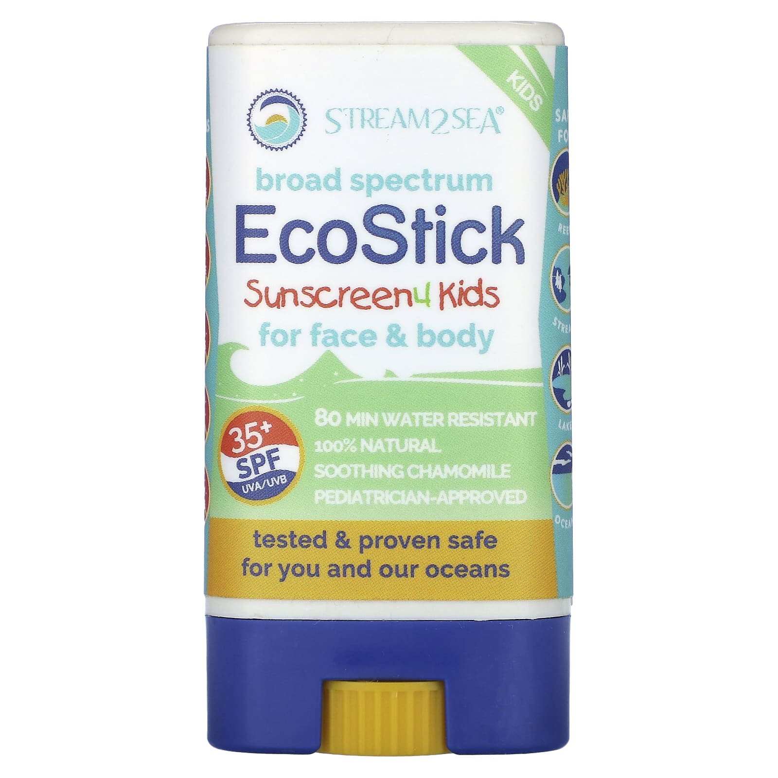 Stream2Sea EcoStick Sunscreen 4 Kids SPF 35 без отдушек 16 г 05 унции 2990₽