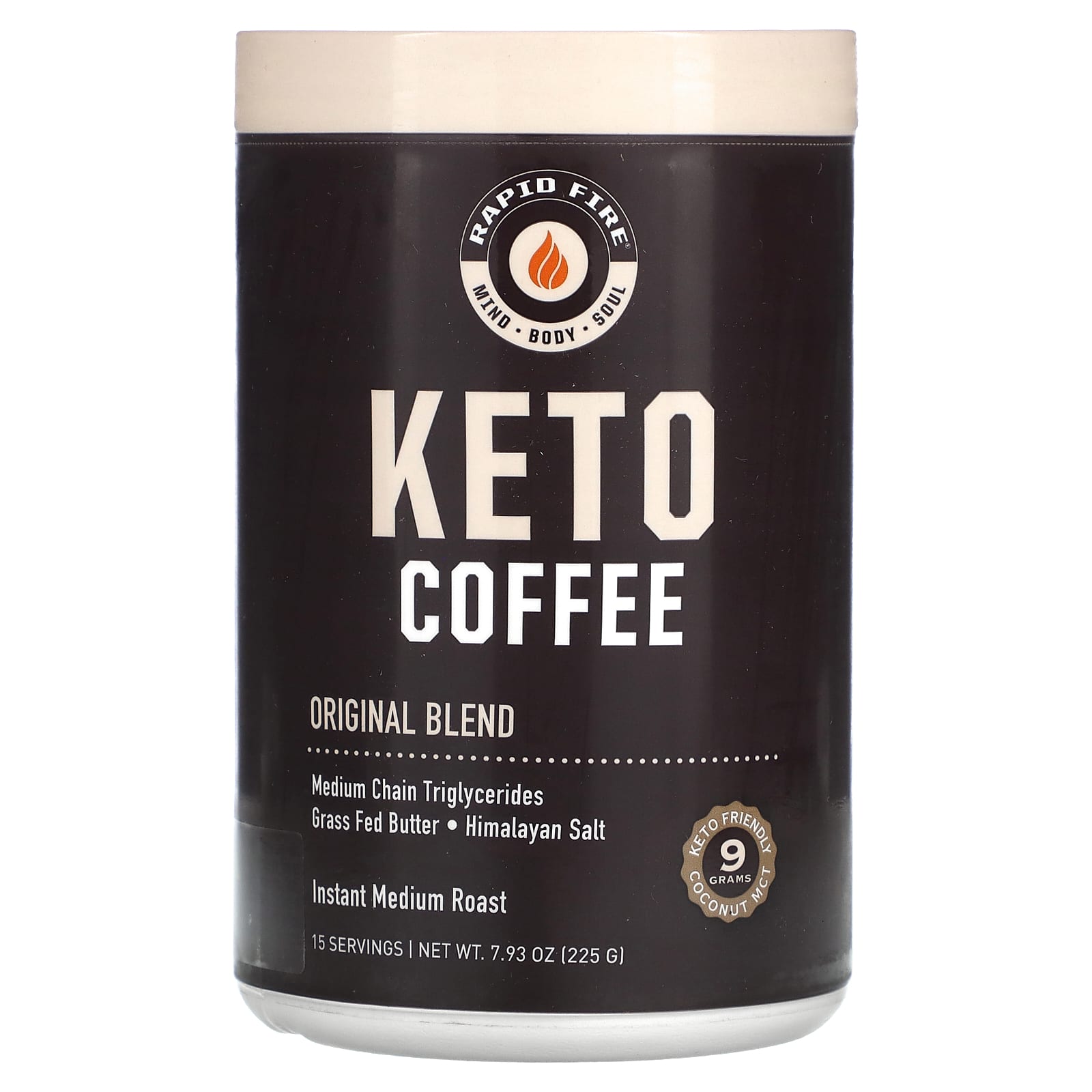 RAPIDFIRE Keto Coffee оригинальная смесь растворимый средней обжарки 225 г 793 унции 3790₽