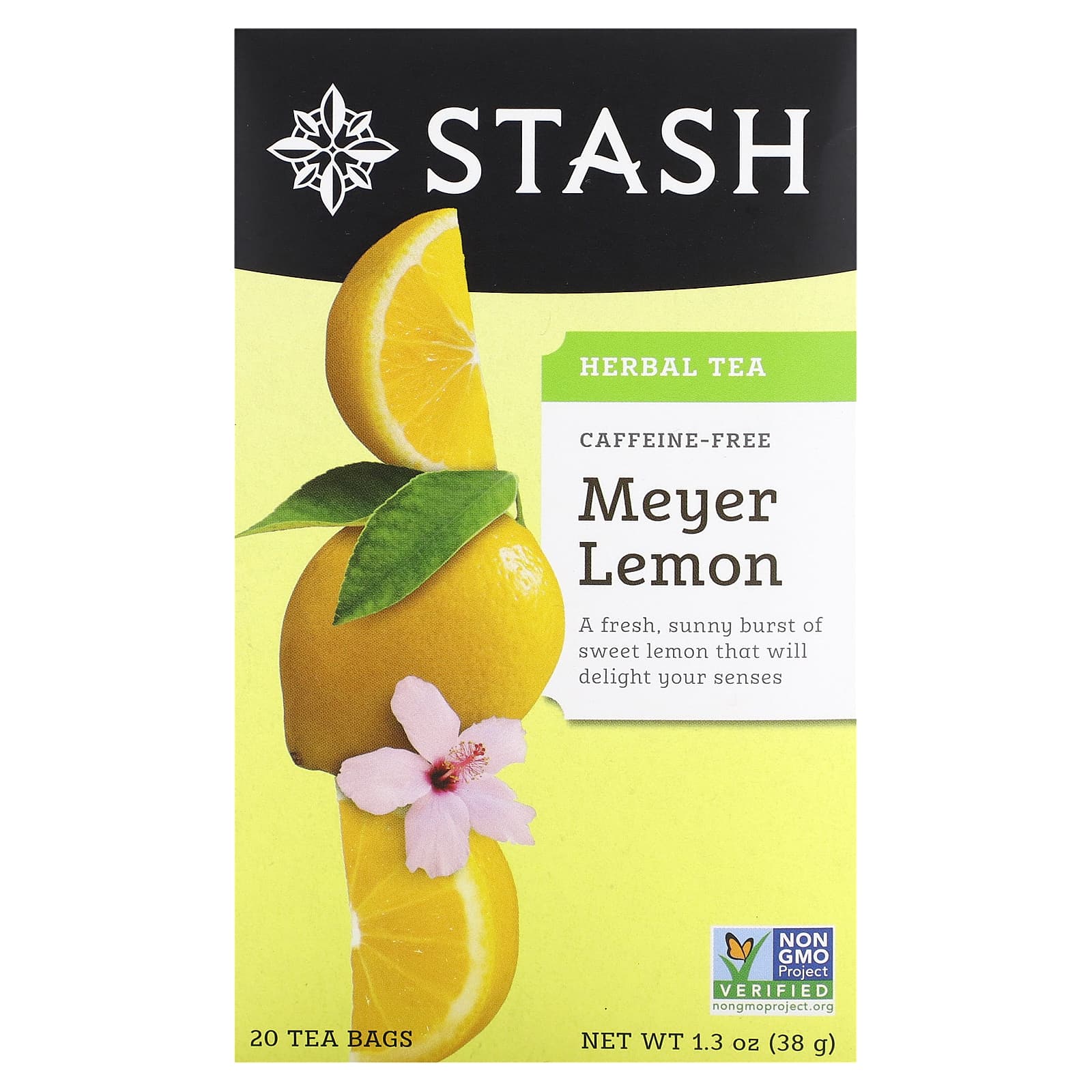 Stash Tea Herbal Tea лимон Мейера без кофеина 20 чайных пакетиков 38 г 13 унции 1590₽