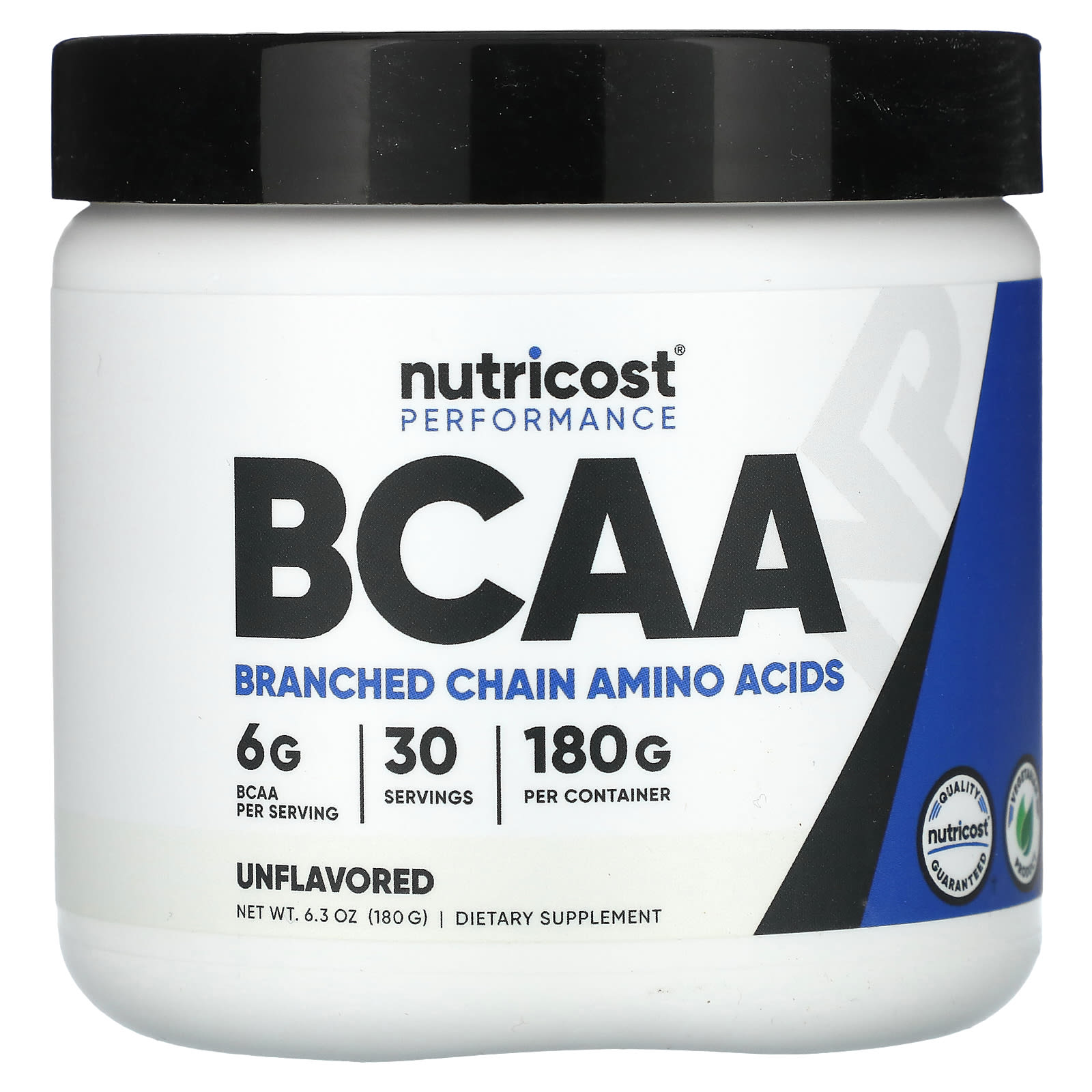 Nutricost Performance BCAA без добавок 180 г 63 унции 2690₽