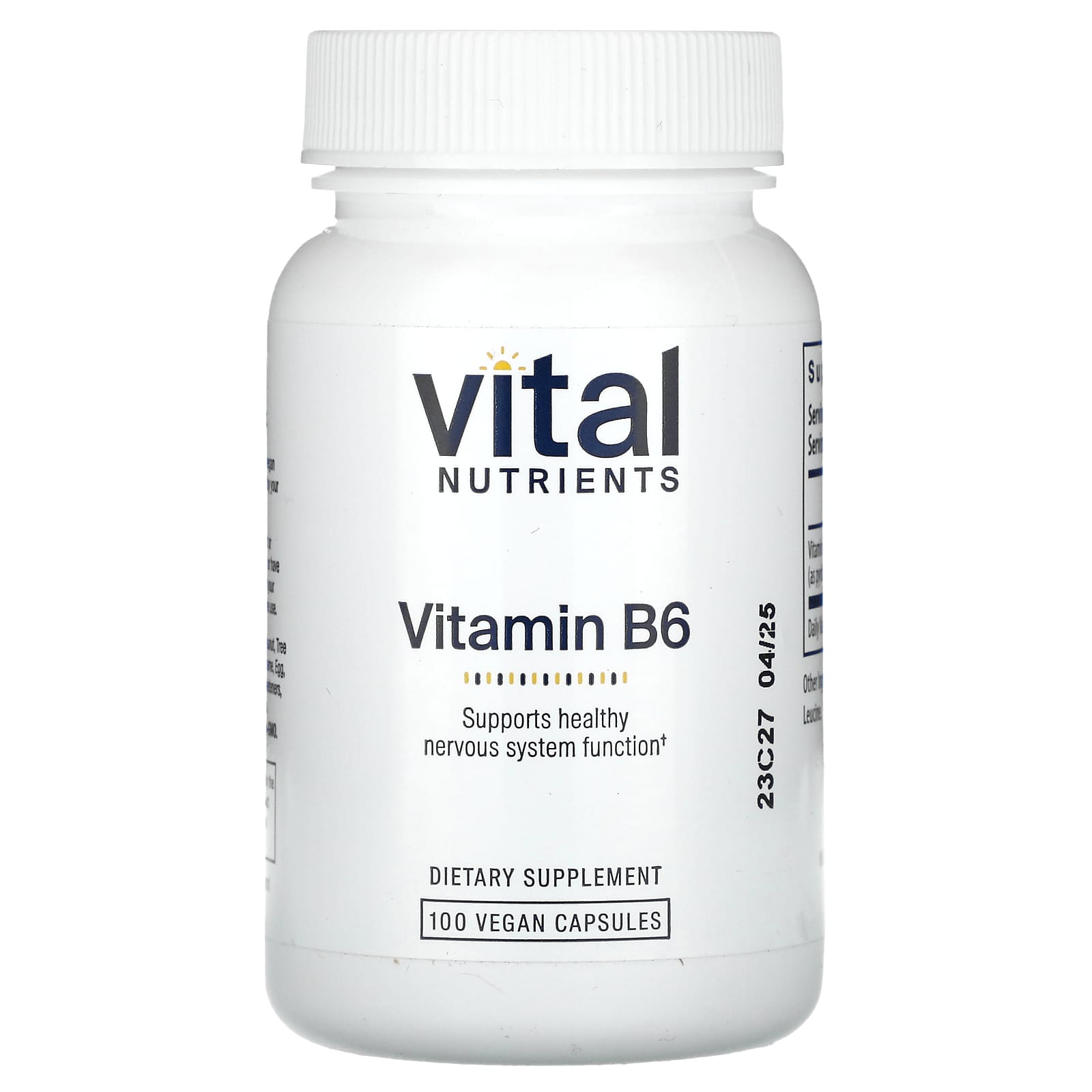 Vital Nutrients Витамин B6 100 веганских капсул 3190₽
