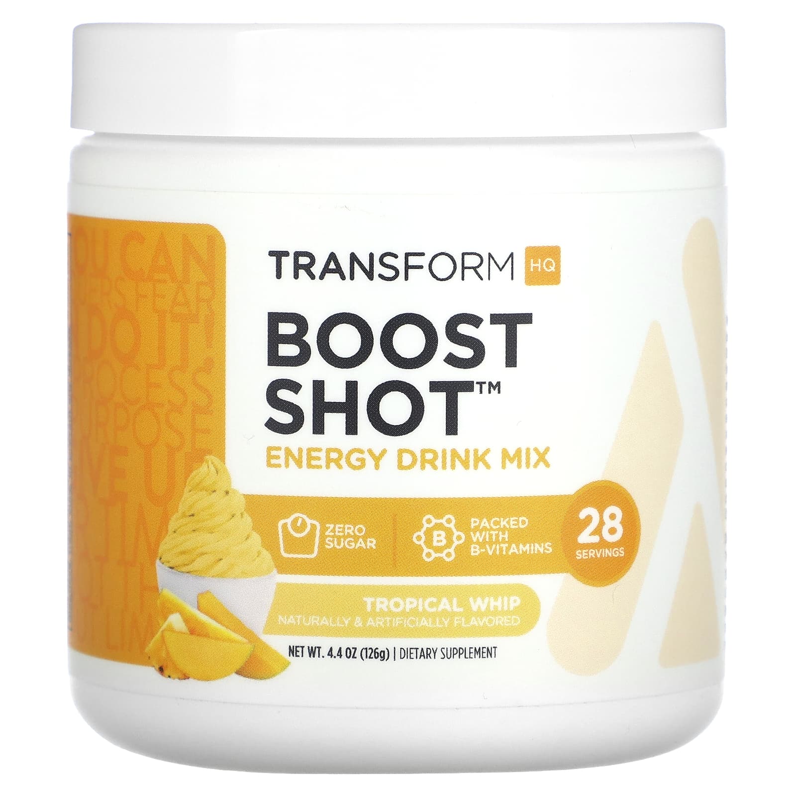 TransformHQ Boost Shot смесь для энергетического напитка тропические фрукты 126 г 44 унции 5690₽