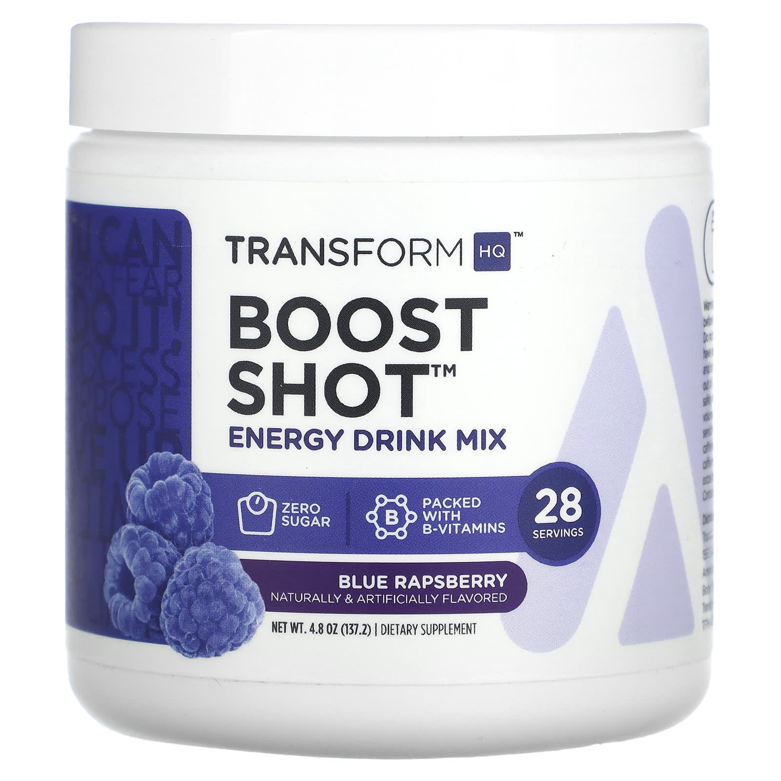 TransformHQ Boost Shot смесь для энергетического напитка голубая малина 1372 г 48 унции 5690₽
