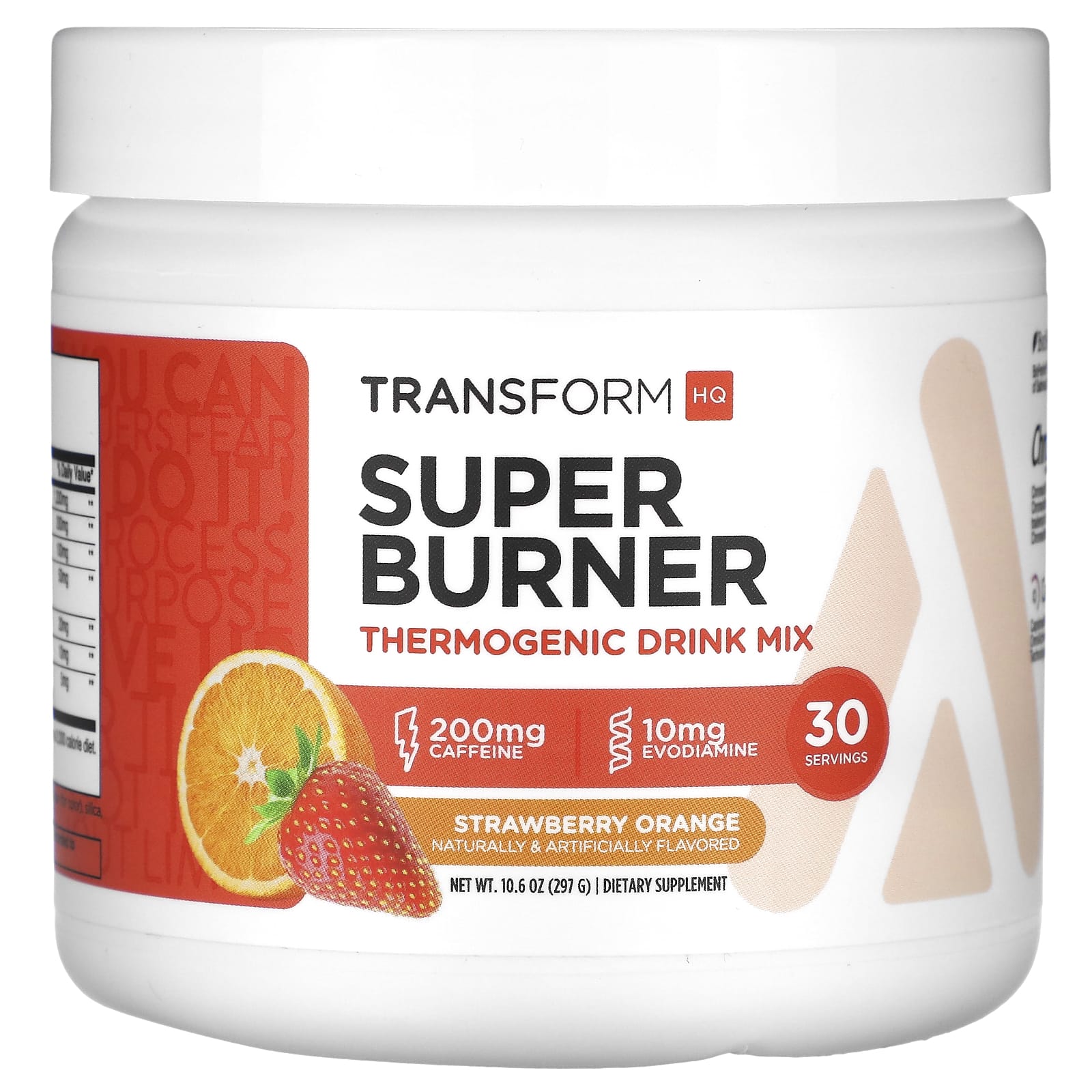 TransformHQ Super Burner термогенная смесь для приготовления напитков со вкусом клубники и апельсина 297 г 106 унции 5290₽