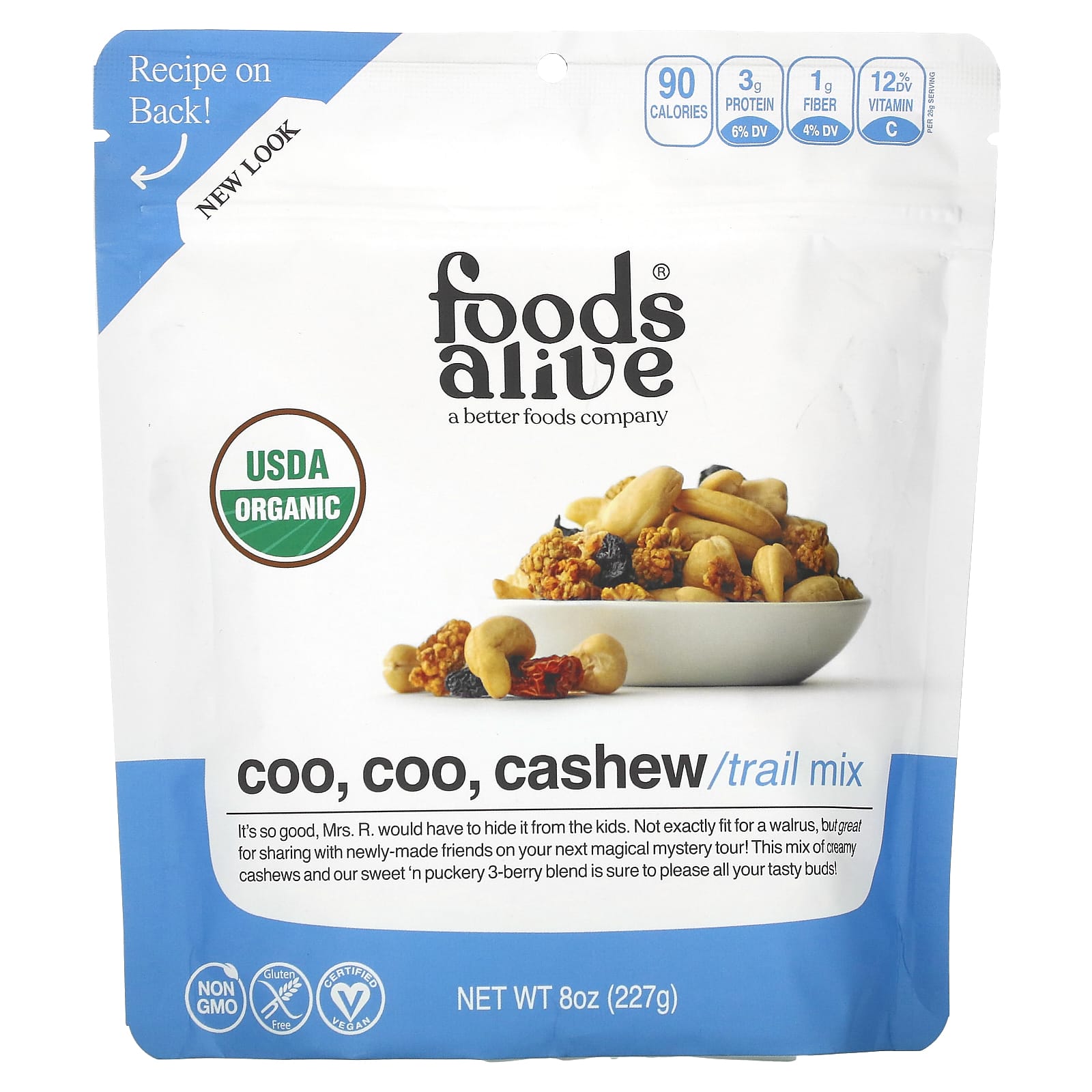 Foods Alive Organic Trail Mix Coo Coo кешью 227 г 8 унций 2190₽