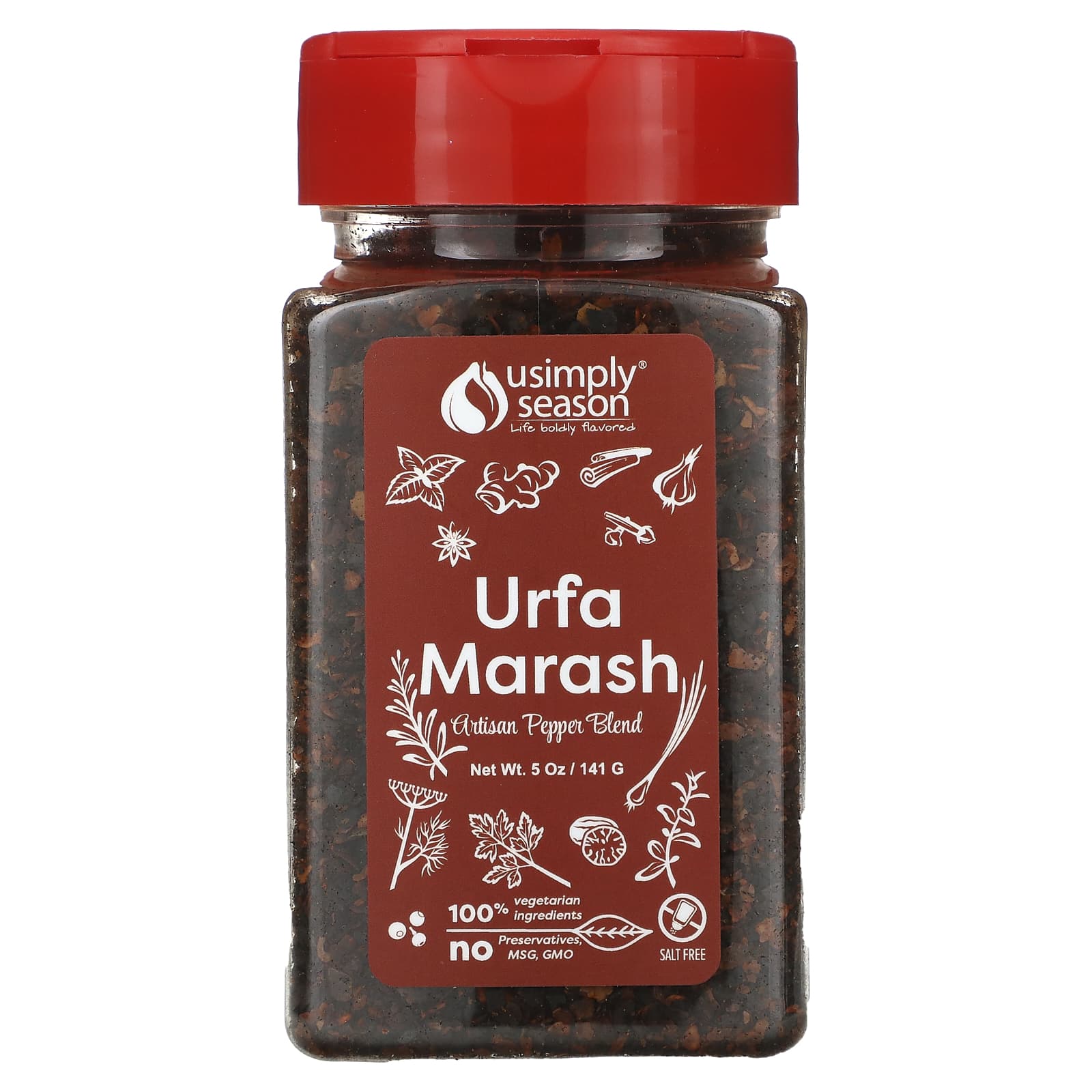USimplySeason Artisan Pepper смесь перцев урфа мараш 141 г 5 унций 1990₽