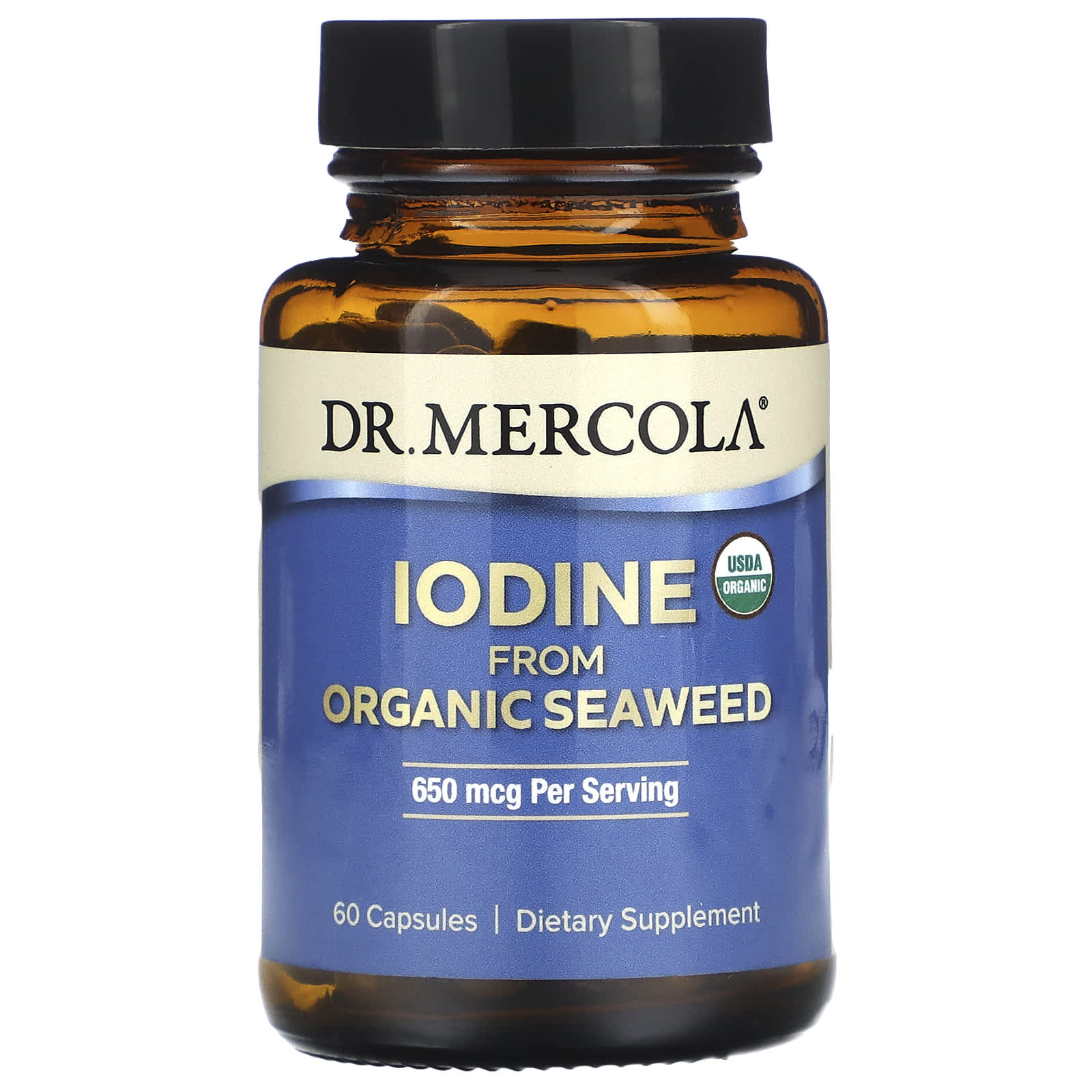 Dr Mercola Iodine From Organic Seaweed 325 mg 60 Capsules 3090₽