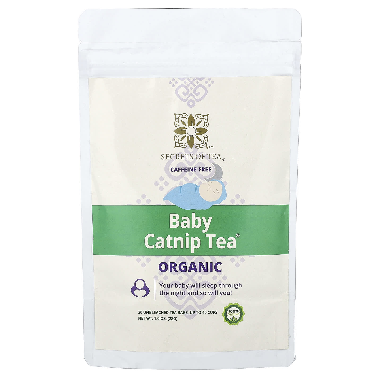 Secrets of Tea органический чай из кошачьей мяты для детей без кофеина 20 неотбеленных чайных пакетиков 28 г 1 унция 2090₽