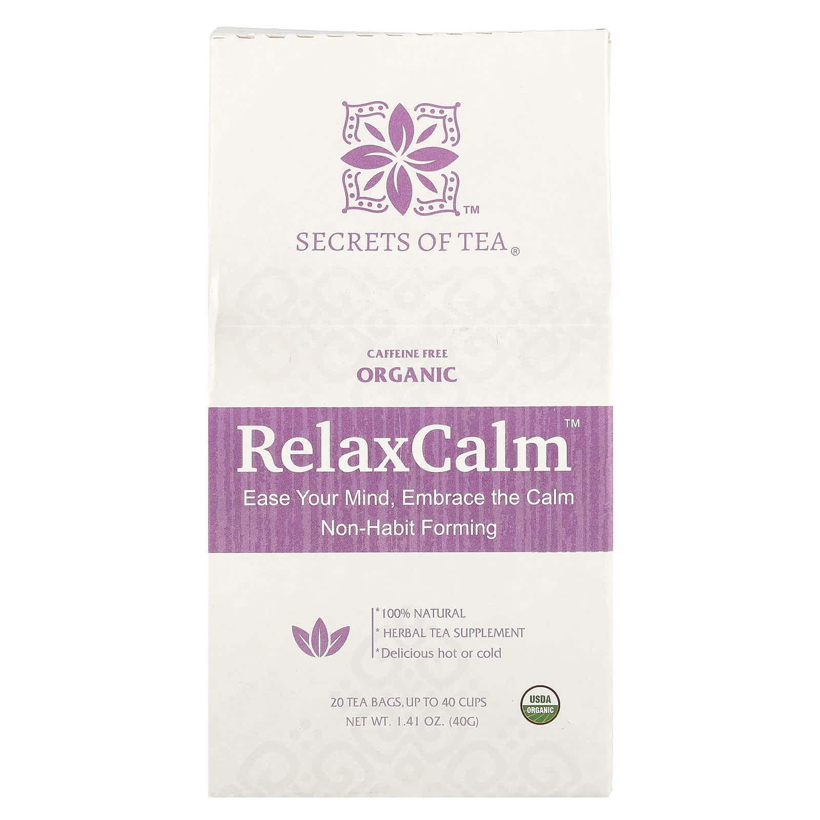 Secrets of Tea RelaxCalm без кофеина 20 чайных пакетиков 40 г 141 унции 2290₽