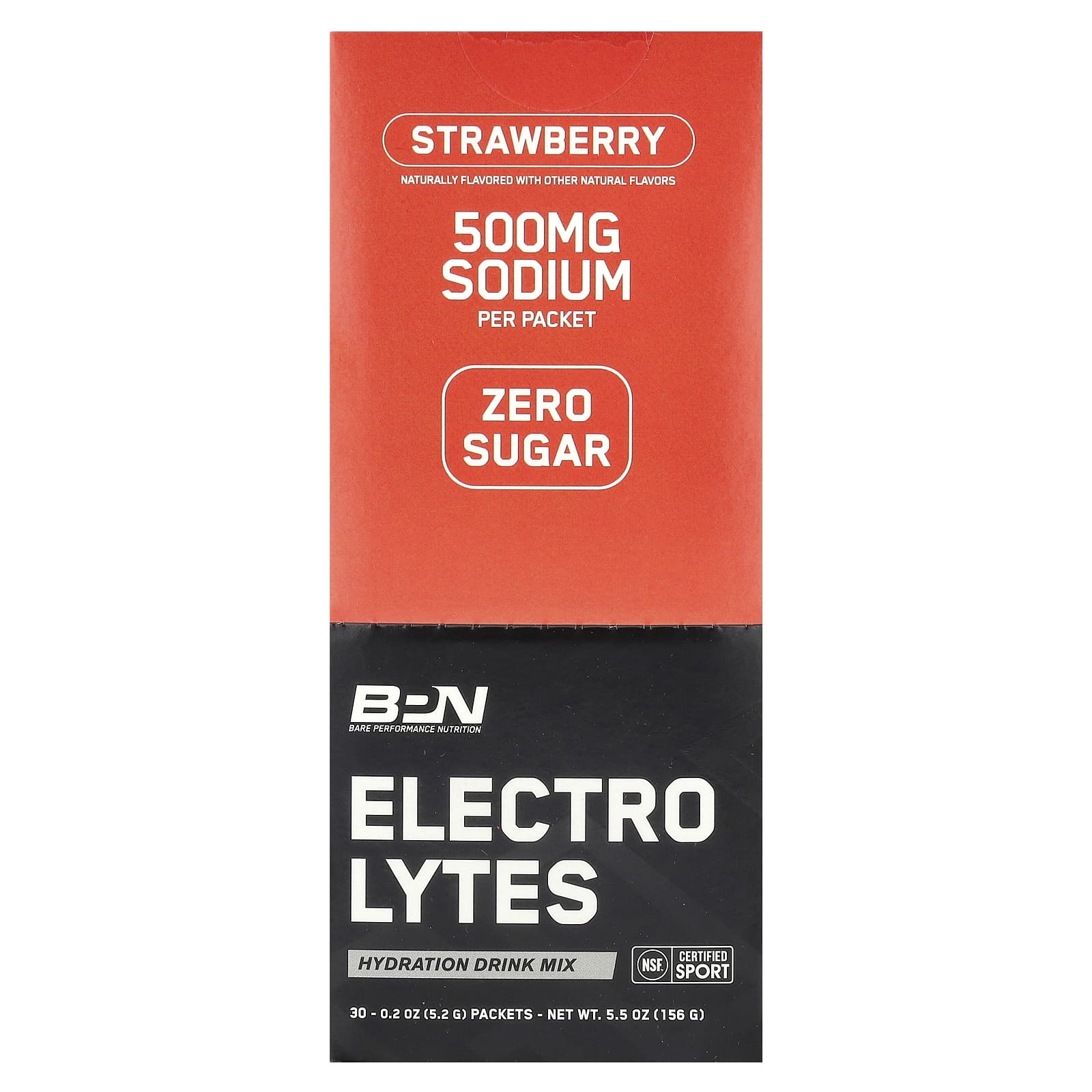 BPN, электролиты, смесь для приготовления гидратирующего напитка, клубника, 30 пакетиков по 5,8 г (0,20 унции)