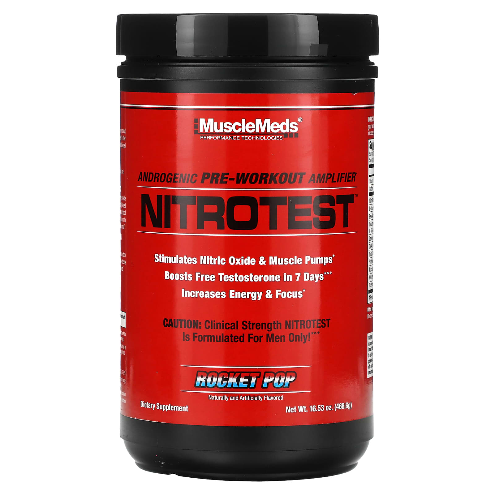 MuscleMeds Nitrotest андрогенный предтренировочный комплекс рокет 4686 г 1653 унции 4590₽