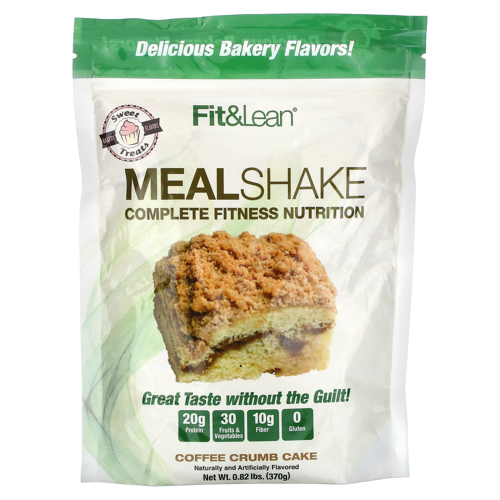 Fit - Lean, Meal Shake, комплексное питание для фитнеса, со вкусом кофейной крошки, 370 г (0,82 фунта)