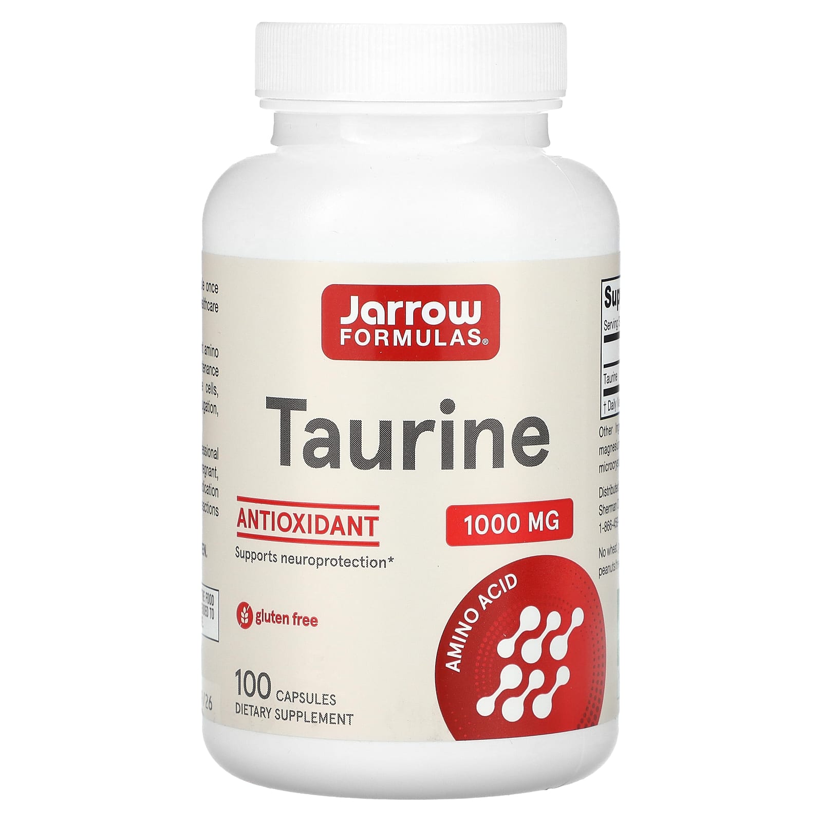 Jarrow Formulas таурин 1000 мг 100 капсул 2190₽