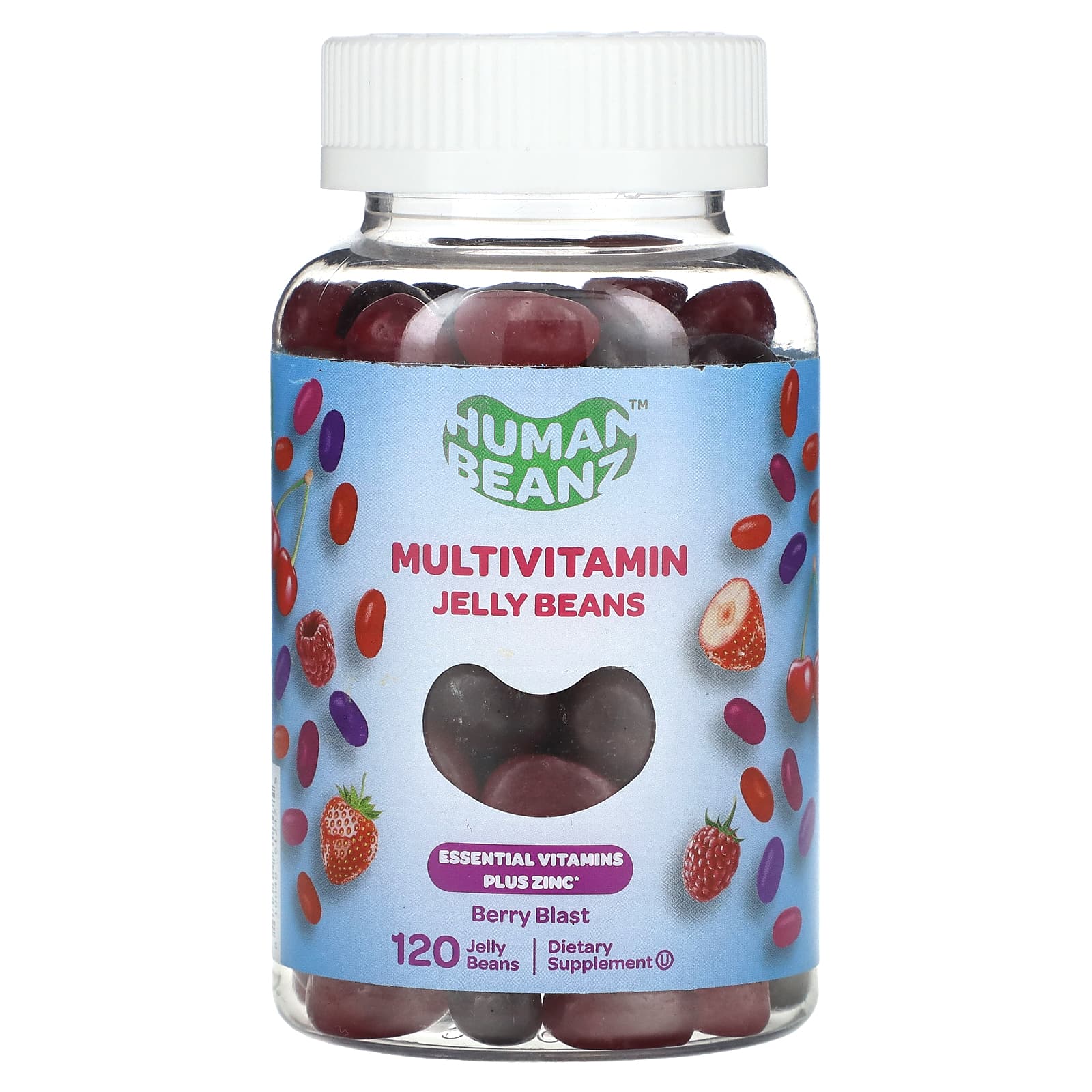 Human Beanz Multivitamin Jelly Beans со вкусом ягод 120 желейных бобов 2590₽