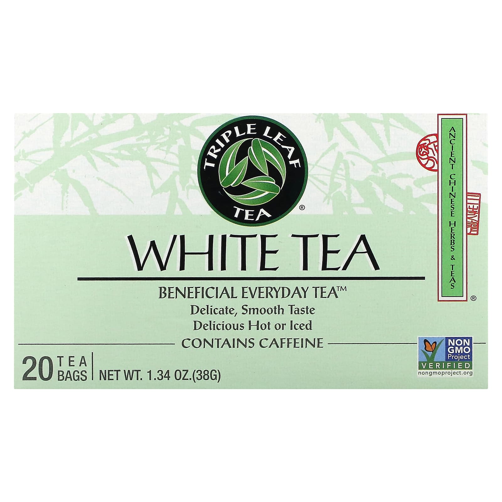 Triple Leaf Tea белый чай 20 чайных пакетиков 38 г 134 унции 1690₽