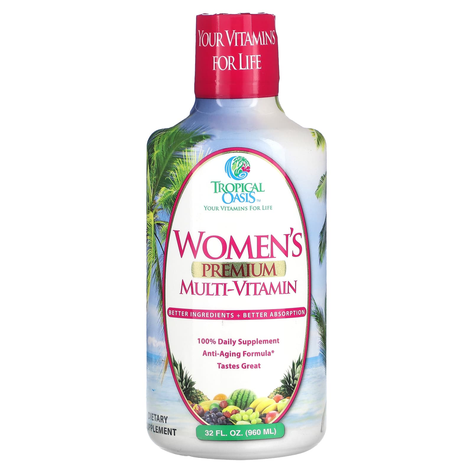 Tropical Oasis Womens Premium Multi-Vitamin 32 fl oz 960 ml 7590₽