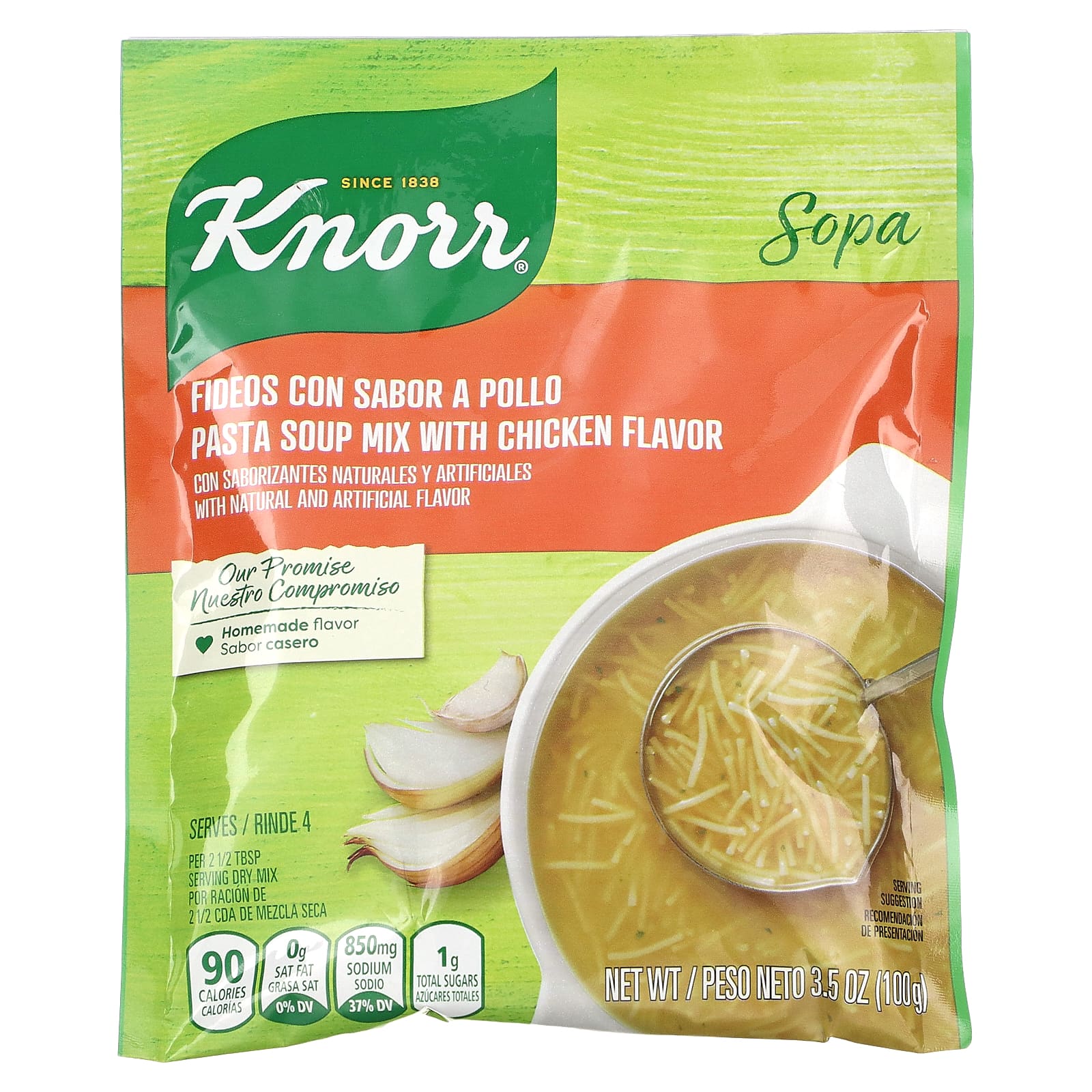 Knorr смесь для пасты и супа со вкусом курицы 100 г 35 унции 1390₽