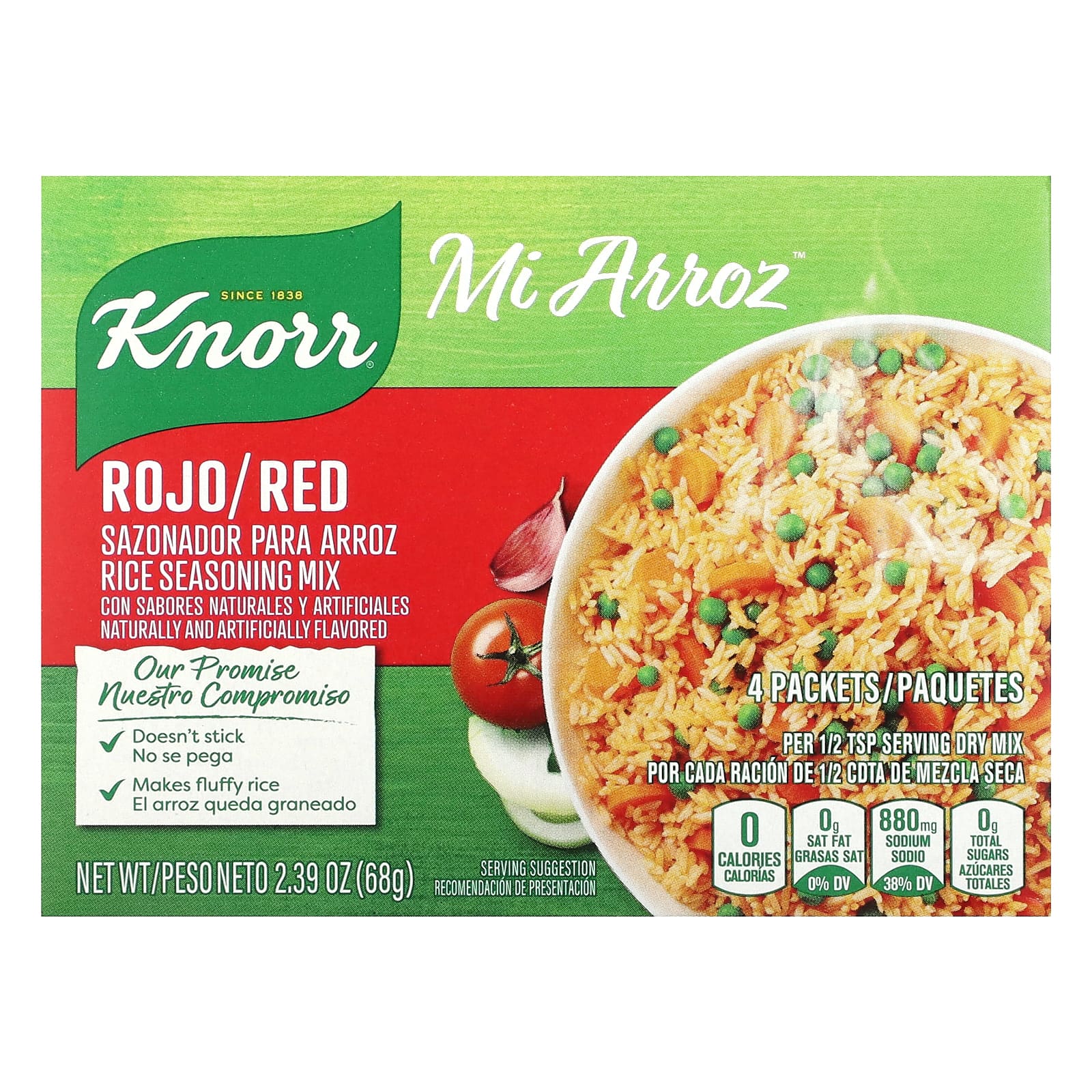 Knorr Mi Arroz смесь приправ для риса красный 4 пакетика 68 г 239 унции 1390₽