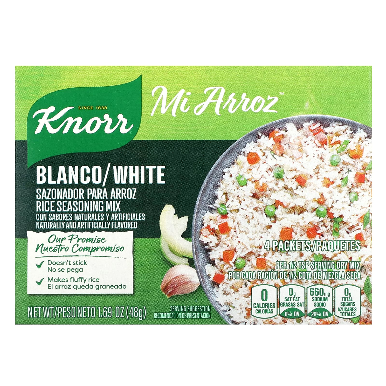 Knorr Mi Arroz смесь приправ для риса белый 4 пакетика 48 г 169 унции 1390₽
