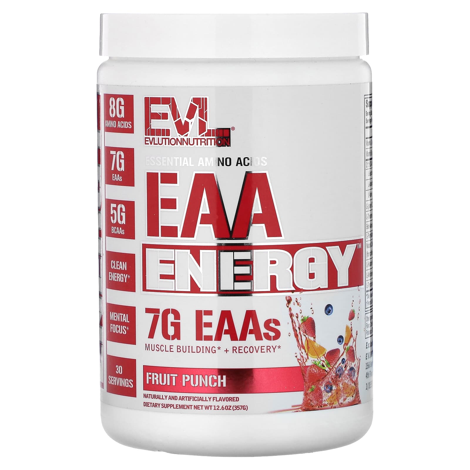 EVLution Nutrition незаменимые аминокислоты EAA Energy фруктовый пунш 357 г 126 унции 3290₽