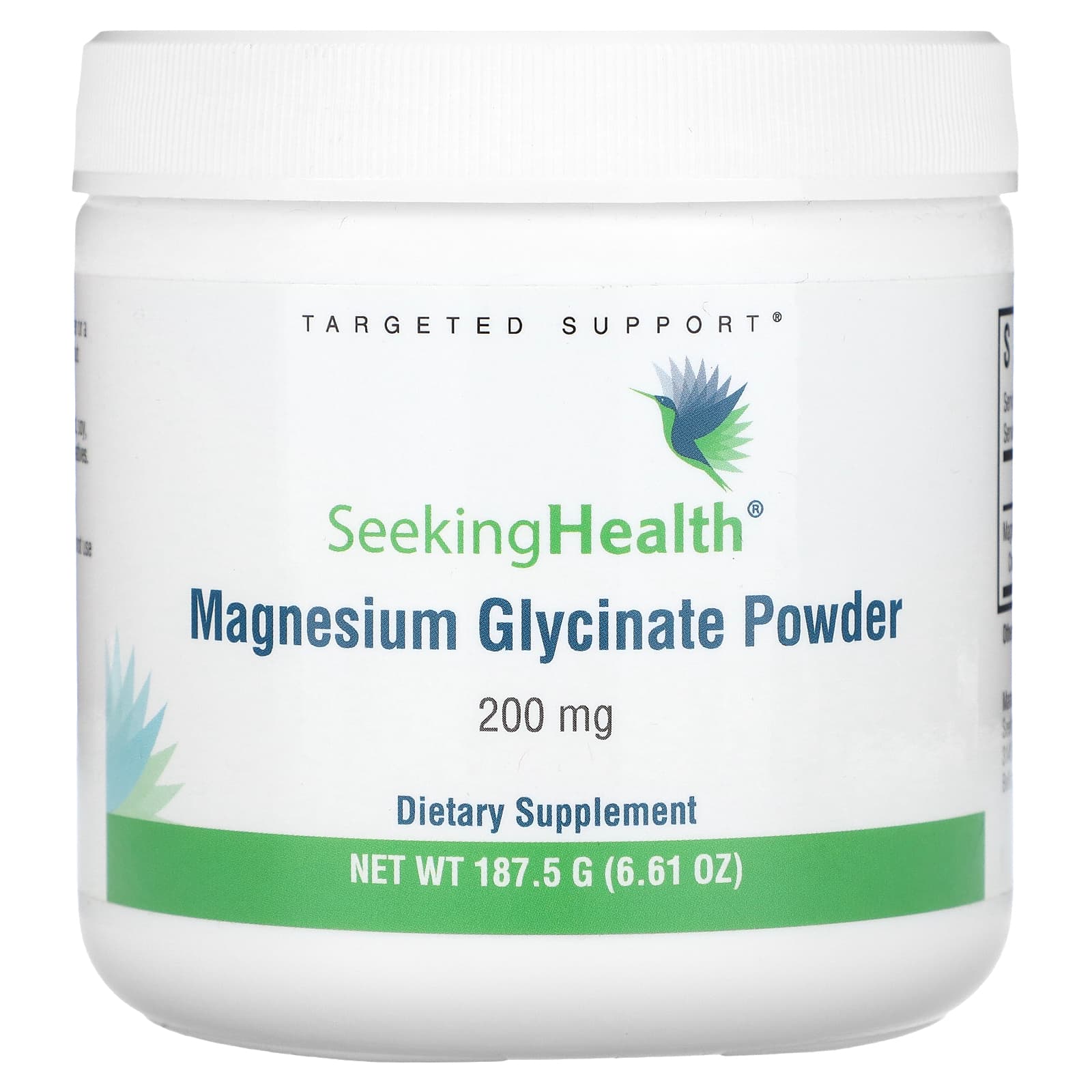 Seeking Health глицинат магния в порошке 200 мг 1875 г 661 унции 6690₽
