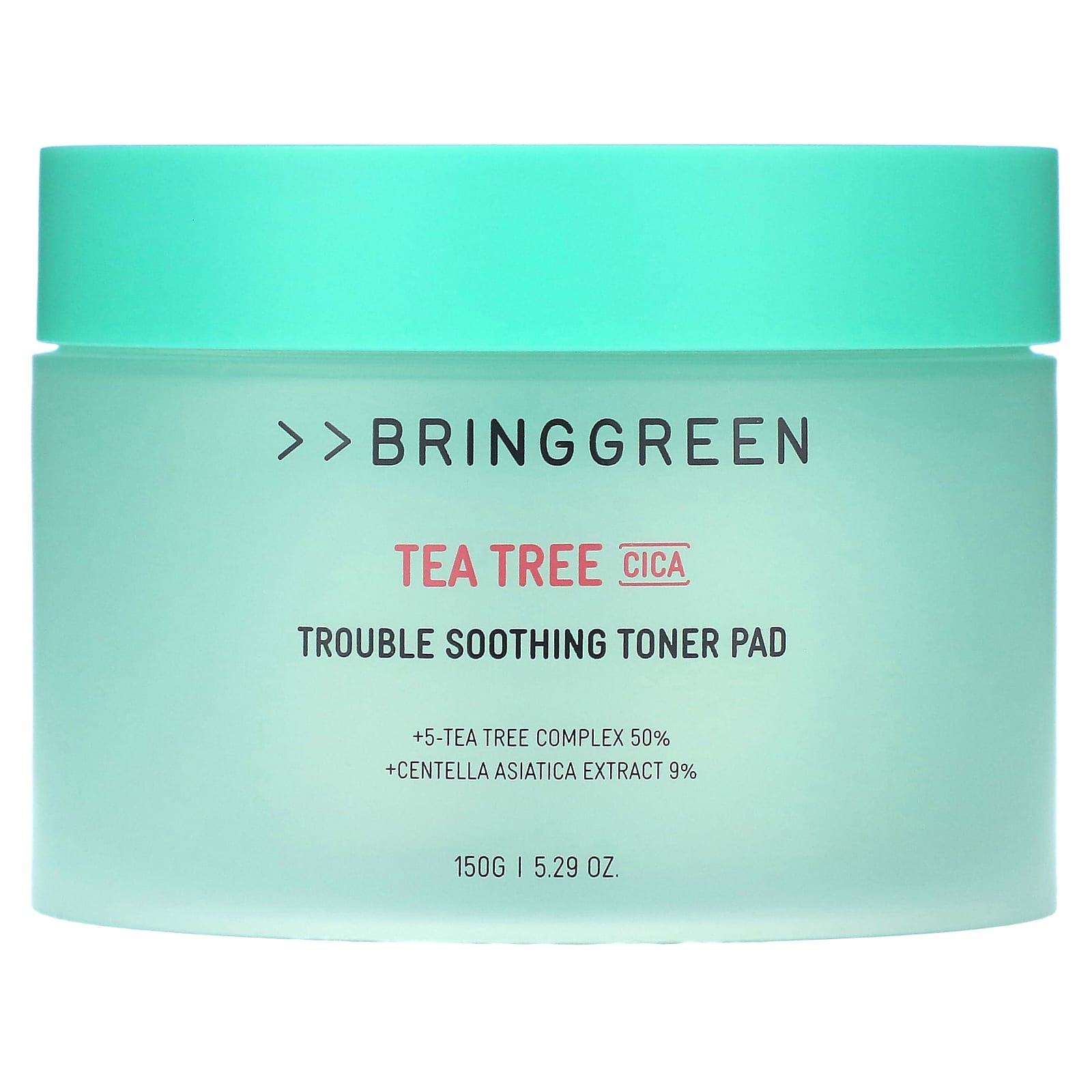 Bringgreen Tea Tree Cica успокаивающий тонизирующий диск для проблем 150 г 529 унции 2690₽