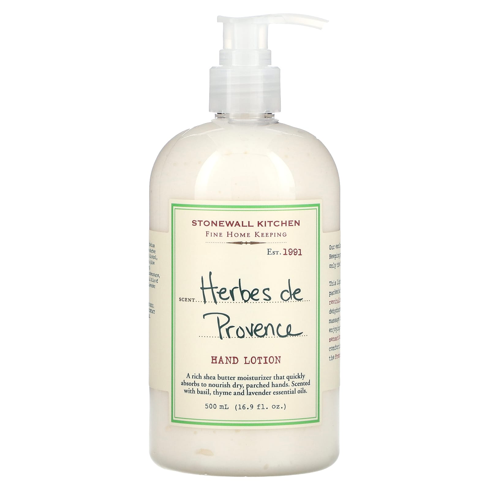 Stonewall Kitchen, лосьон для рук, с прованскими травами, 500 мл (16,9 жидк. унции)