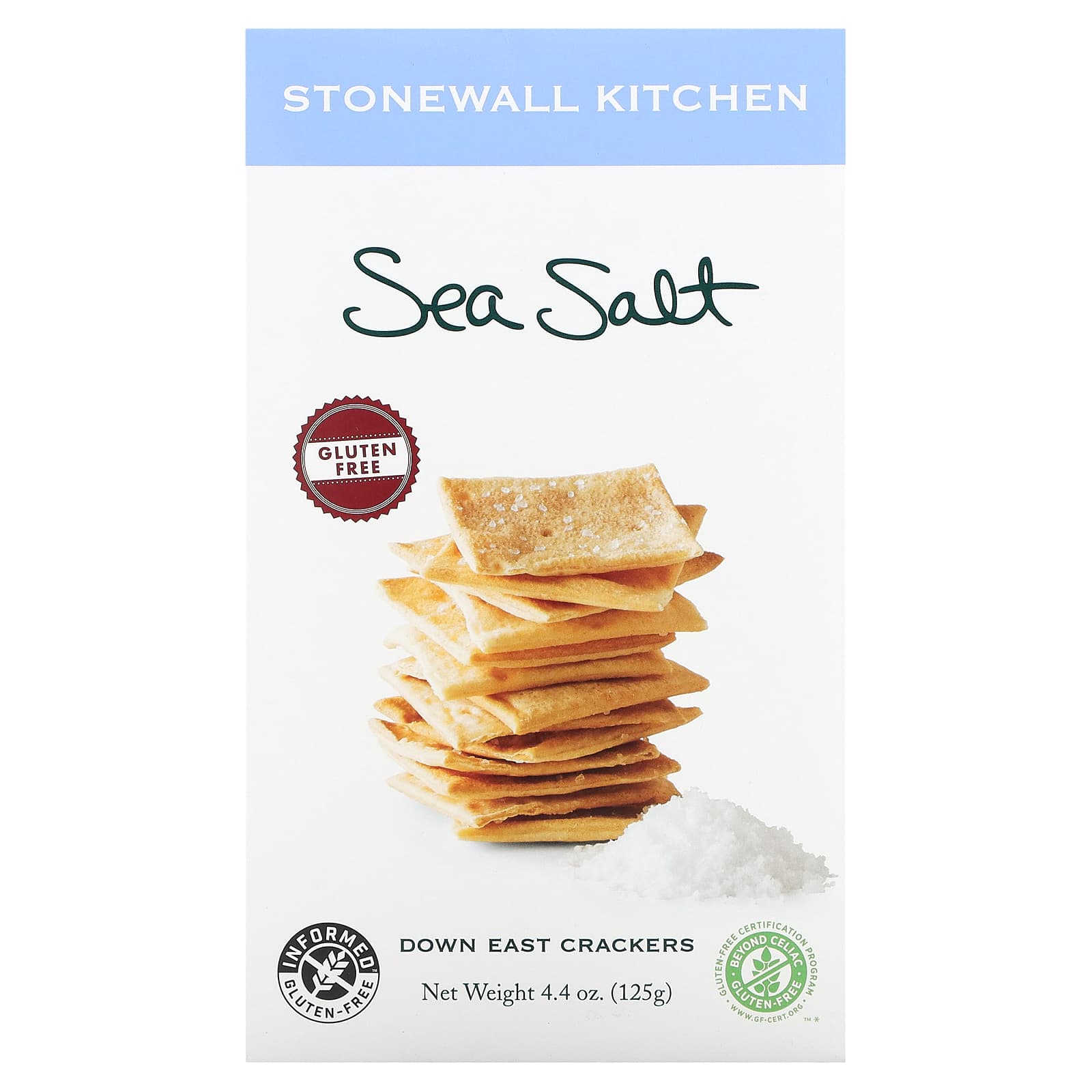 Stonewall Kitchen Down East Crackers без глютена морская соль 125 г 44 унции 2090₽