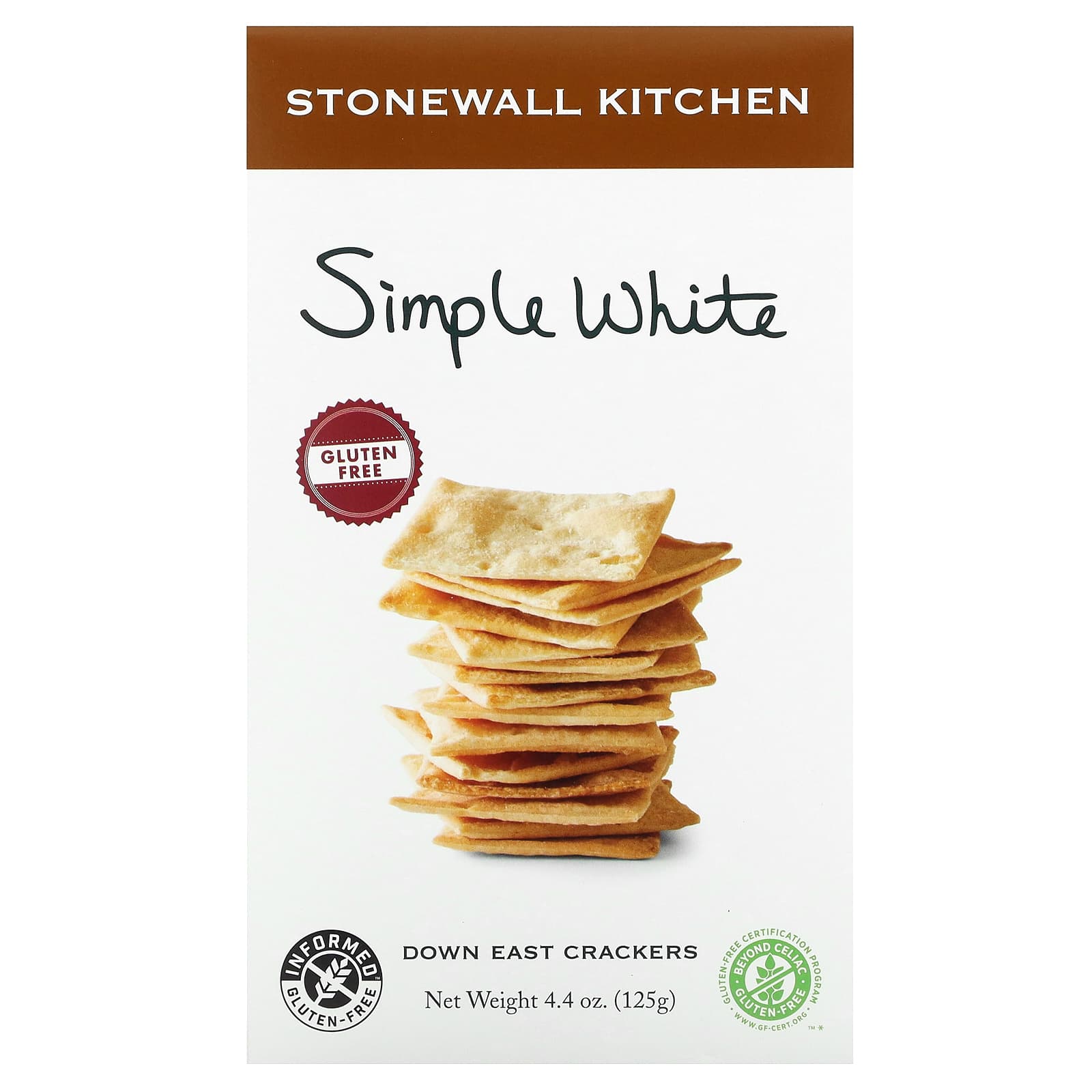 Stonewall Kitchen Down East Crackers без глютена простые белые 125 г 44 унции 2090₽