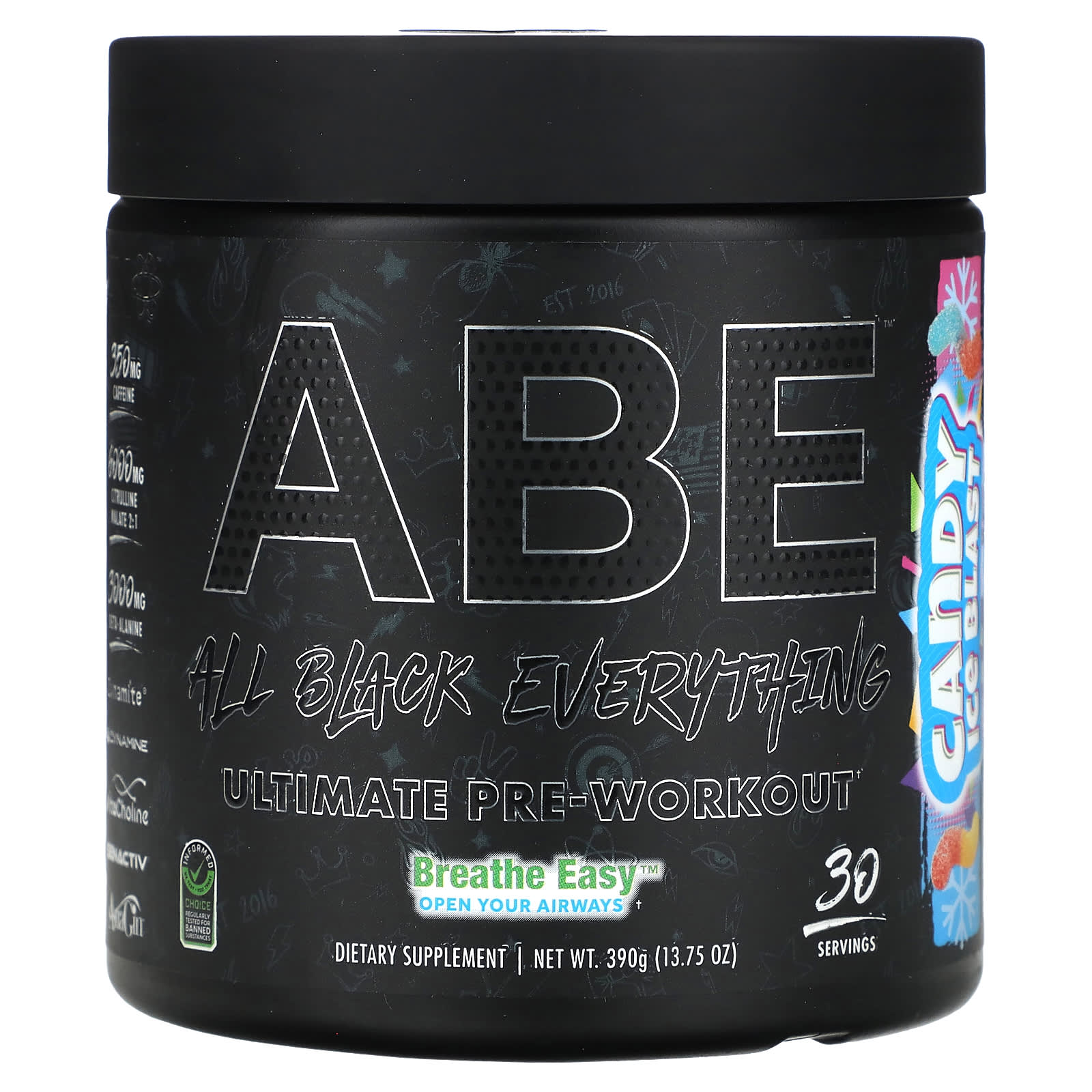 ABE Ultimate Pre-Workout предтренировочный комплекс Candy Ice Blast 390 г 1375 унции 8590₽