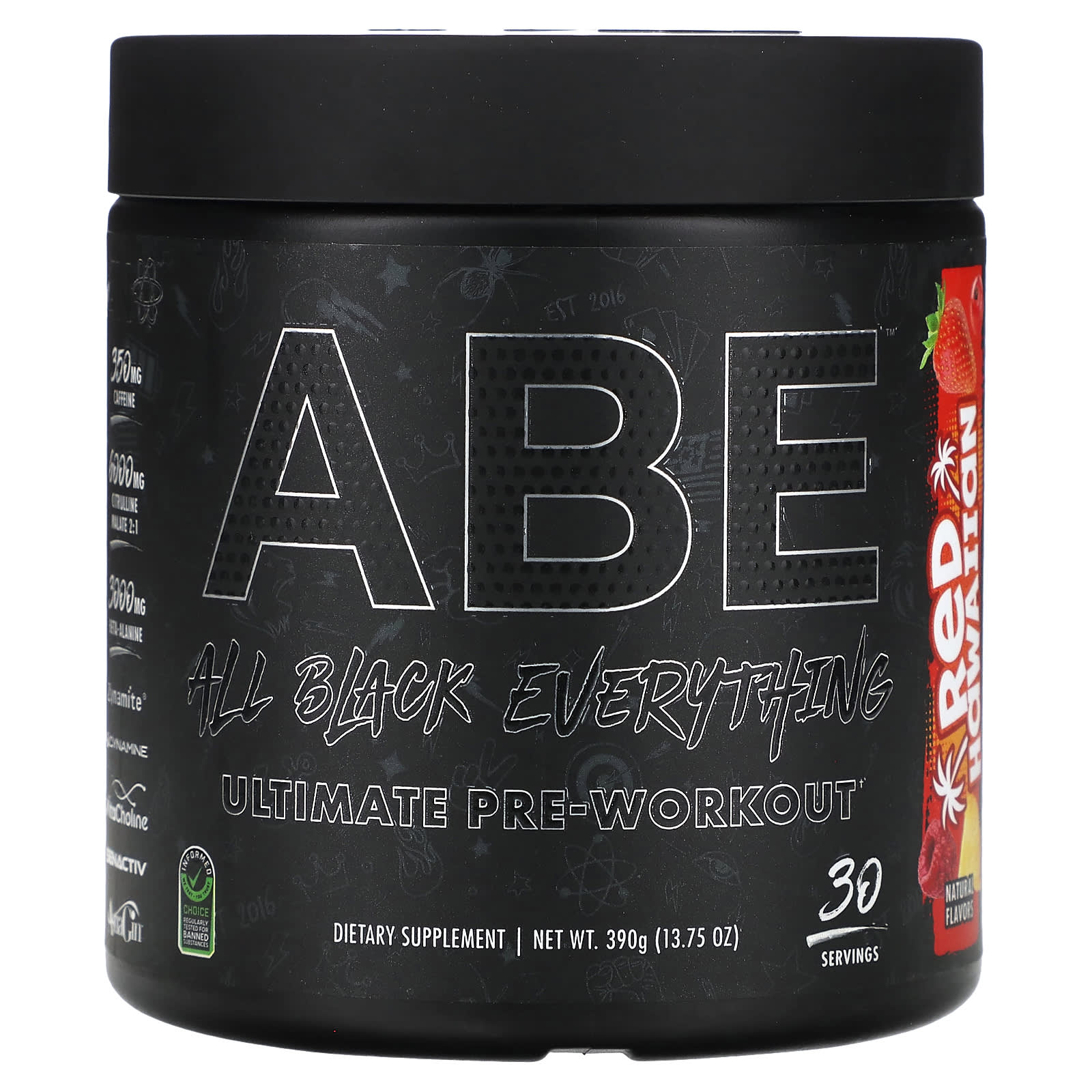 ABE Ultimate Pre-Workout предтренировочный комплекс гавайский красный 390 г 1375 унции 8590₽