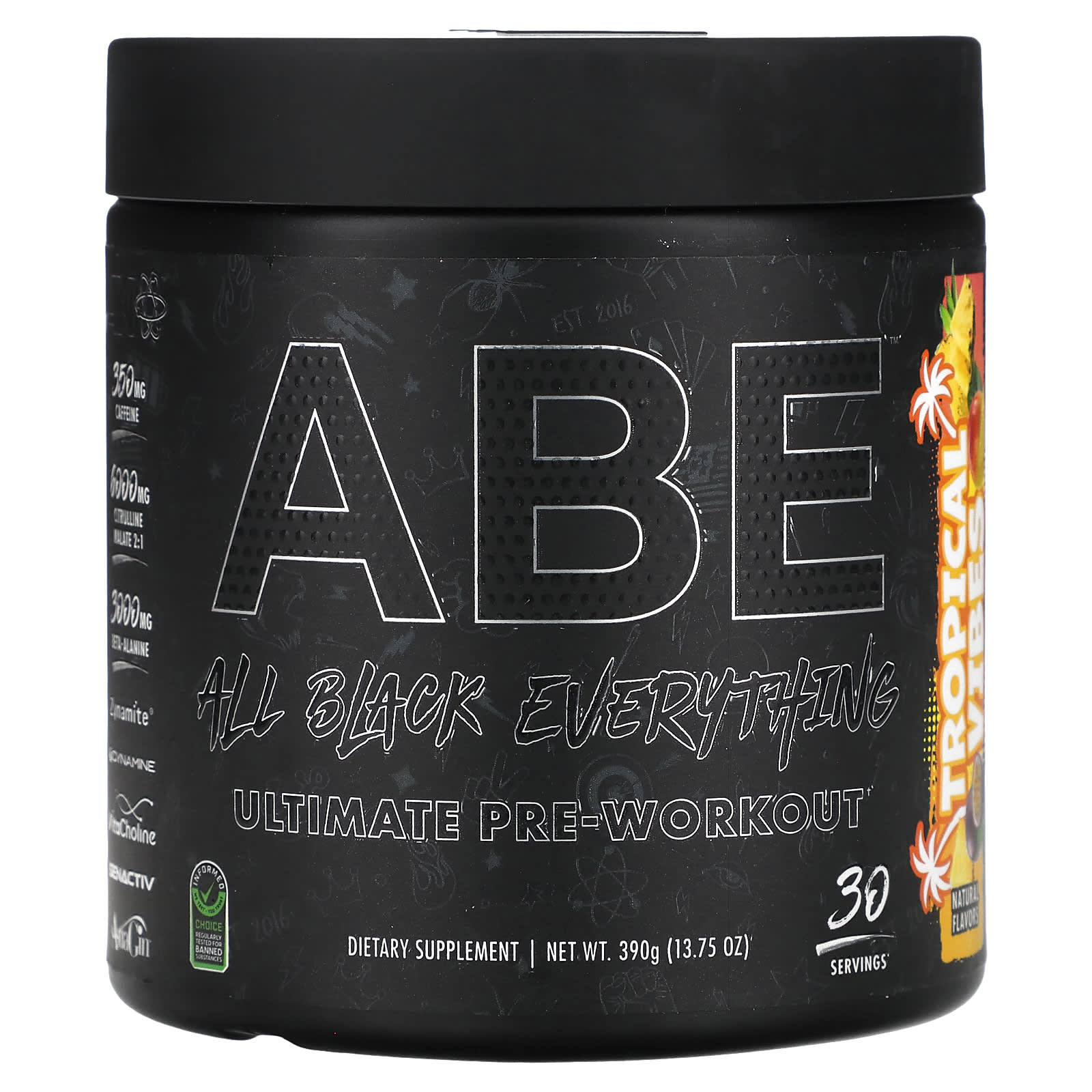 ABE Ultimate Pre-Workout предтренировочный комплекс тропические фрукты 390 г 1375 унции 8590₽