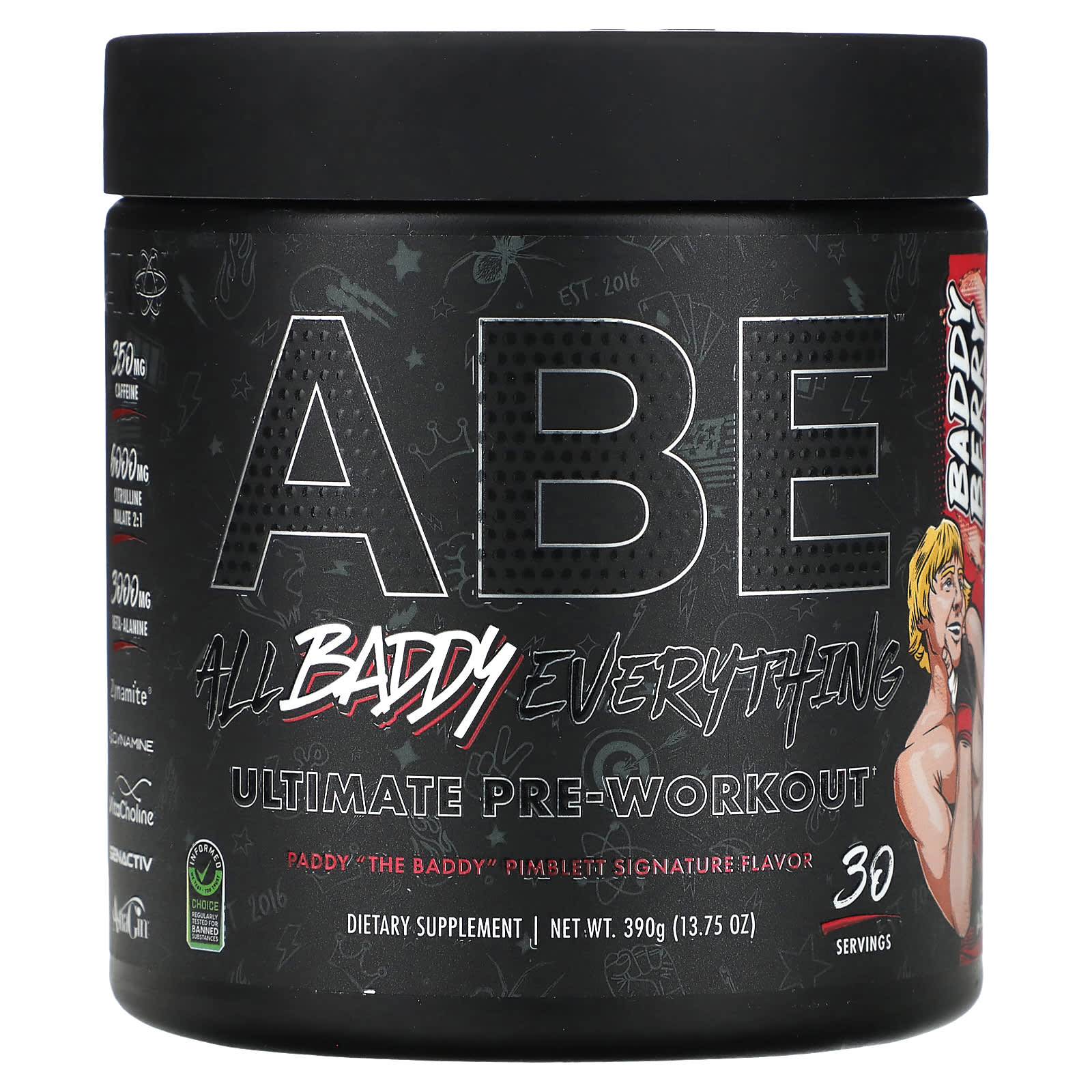 ABE Ultimate Pre-Workout предтренировочный комплекс ягодный вкус 390 г 1375 унции 8590₽