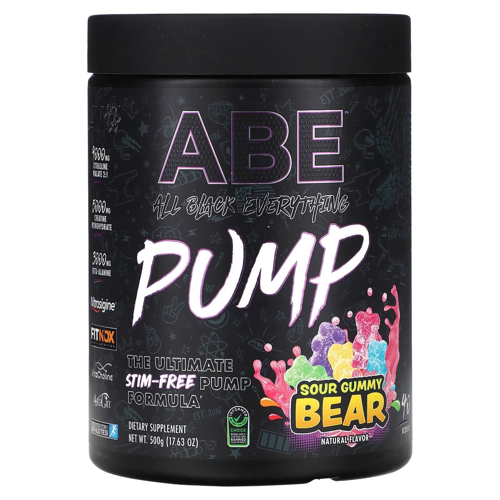 ABE Pump кислый жевательный мишка 500 г 1763 унции 8590₽