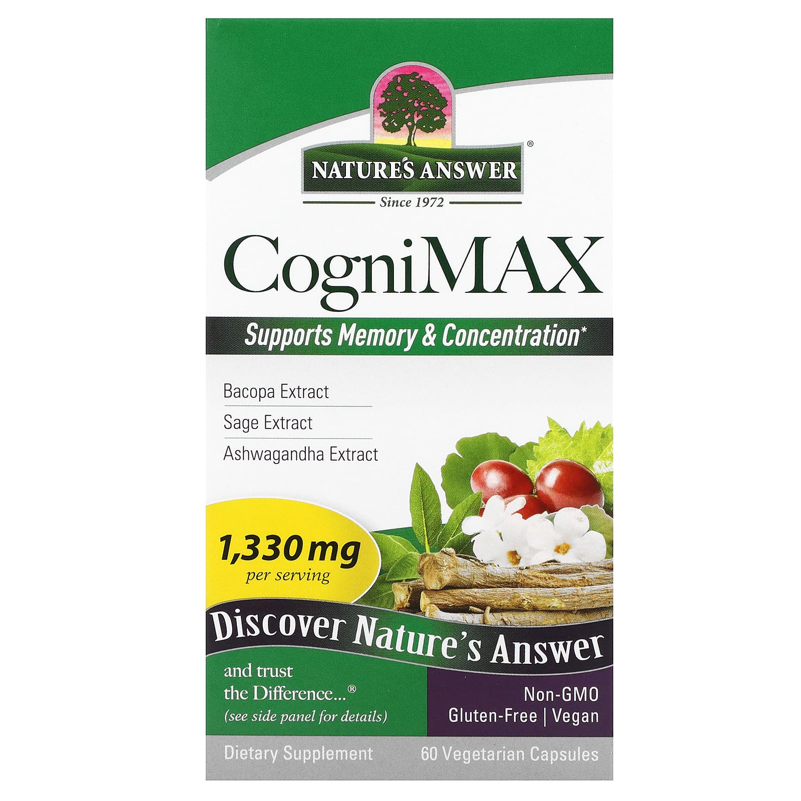 Natures Answer CogniMax 60 вегетарианских капсул 7090₽