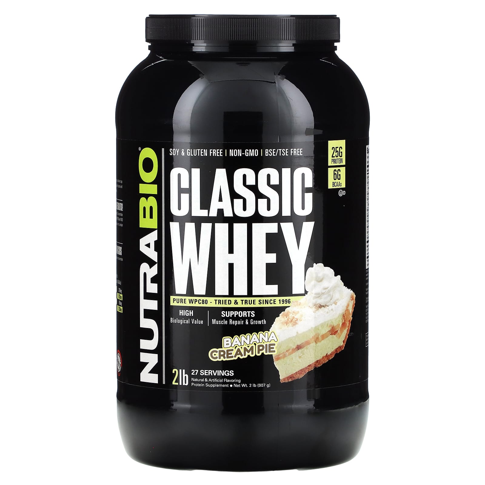 NutraBio Classic Whey Protein банановый кремовый пирог 907 г 2 фунта 7990₽